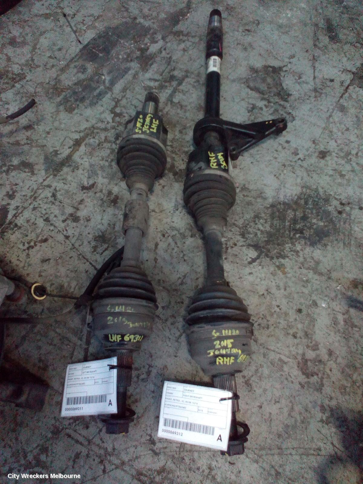 DODGE JOURNEY LEFT DRIVESHAFT, FRONT, PETROL, JC, 09/2008 - 12/2016