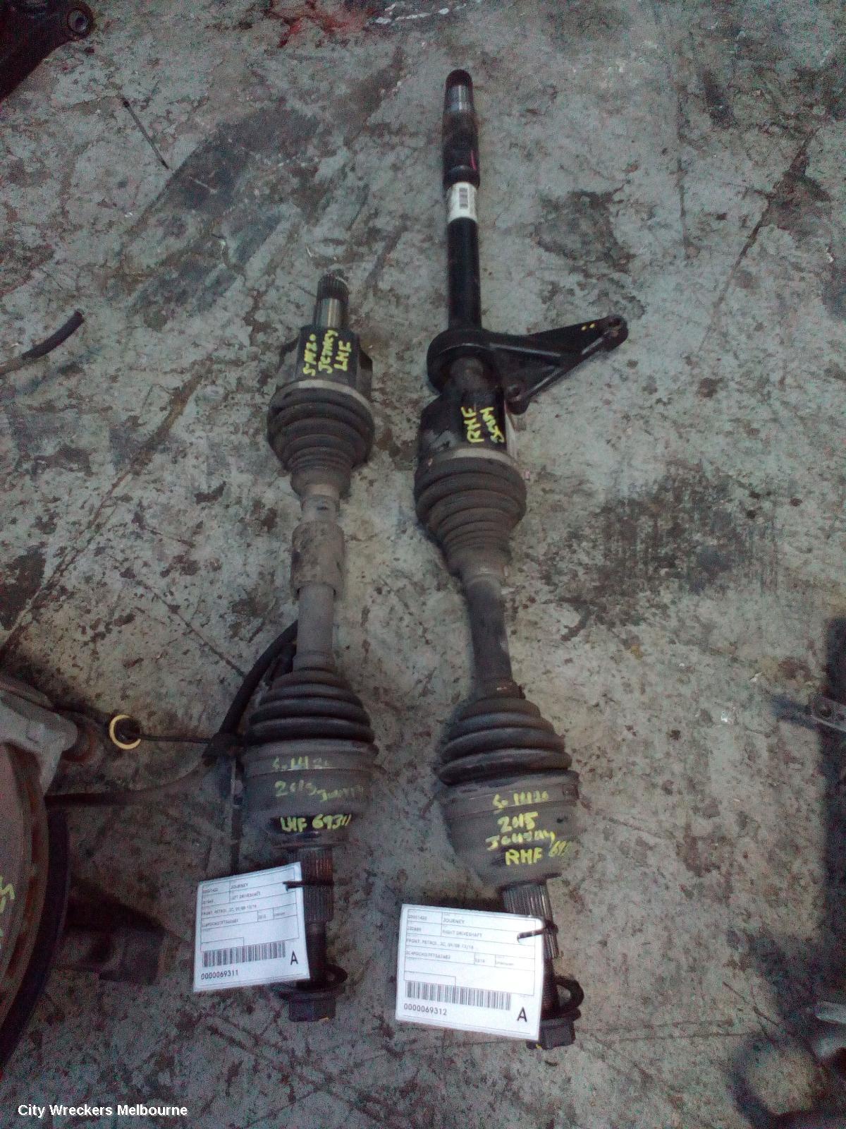 DODGE JOURNEY RIGHT DRIVESHAFT, FRONT, PETROL, JC, 09/2008 - 12/2016