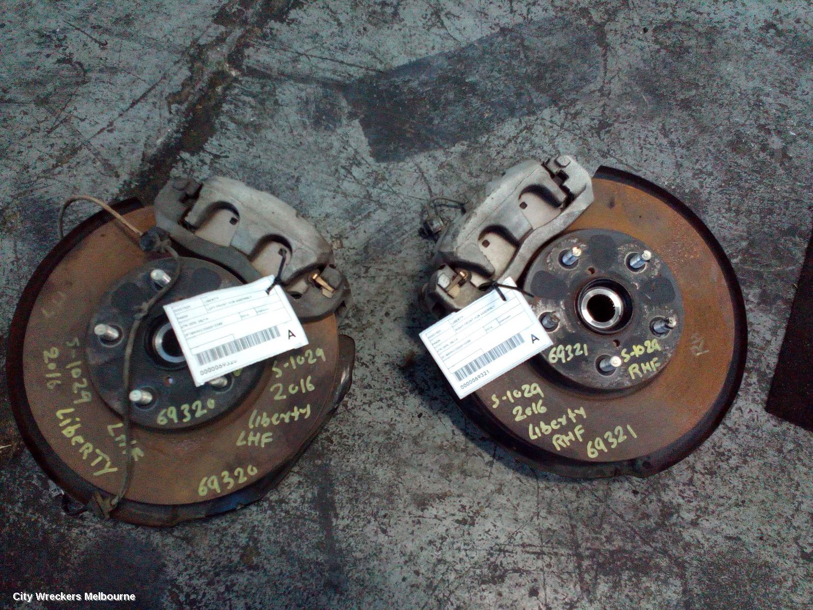 SUBARU LIBERTY LEFT FRONT HUB ASSEMBLY, 6TH GEN, 08/2014 - 04/2021
