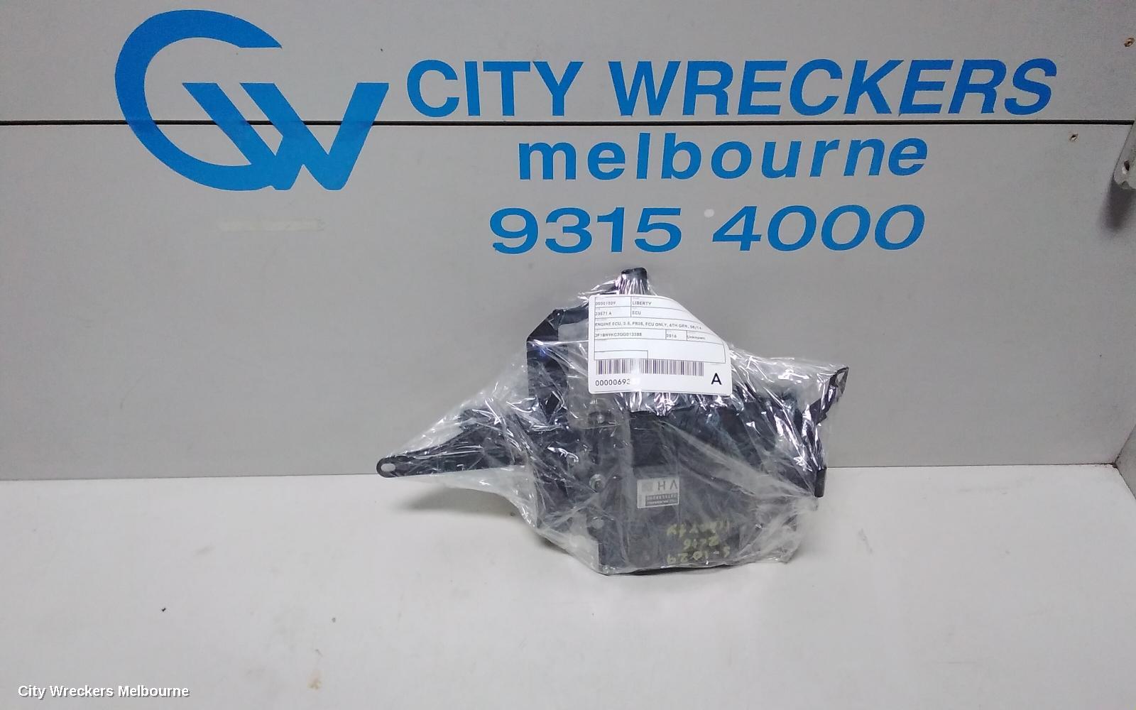 SUBARU LIBERTY ECU, ENGINE ECU, 2.5, FB25, ECU ONLY, 6TH GEN, 08/2014 ONWARDS