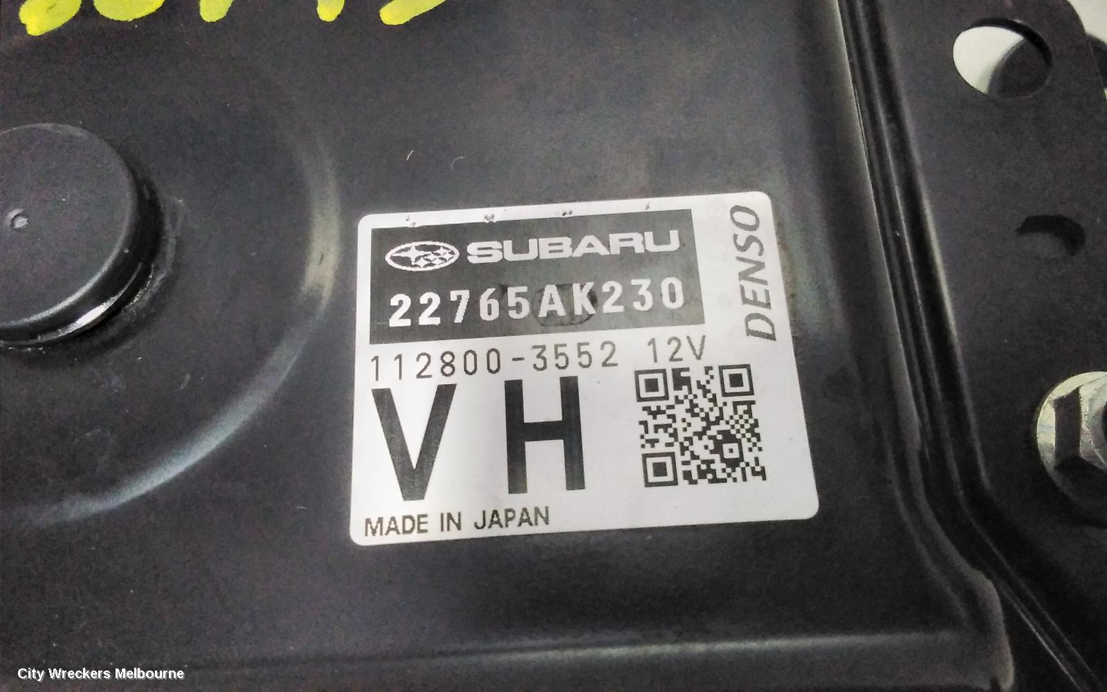 SUBARU LIBERTY ECU, ENGINE ECU, 2.5, FB25, ECU ONLY, 6TH GEN, 08/2014 ONWARDS