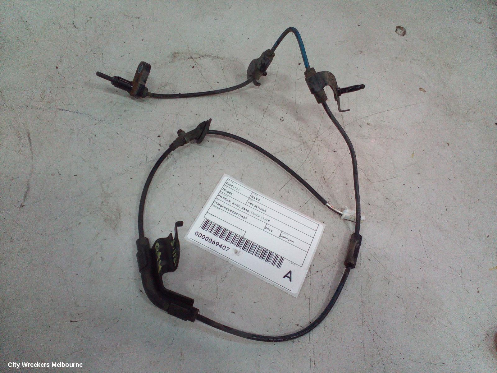 TOYOTA RAV4 ABS SENSOR, RH REAR, AWD, XA40, 12/2012 - 11/2018