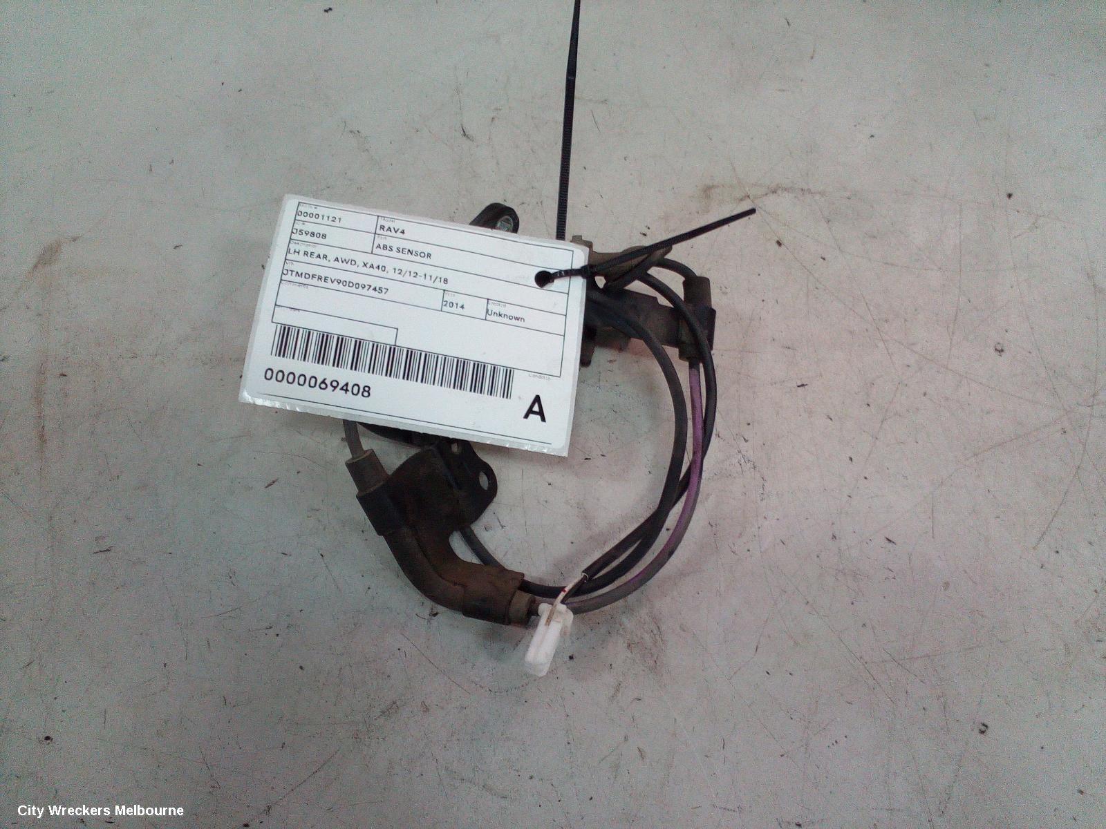 TOYOTA RAV4 ABS SENSOR, LH REAR, AWD, XA40, 12/2012 - 11/2018