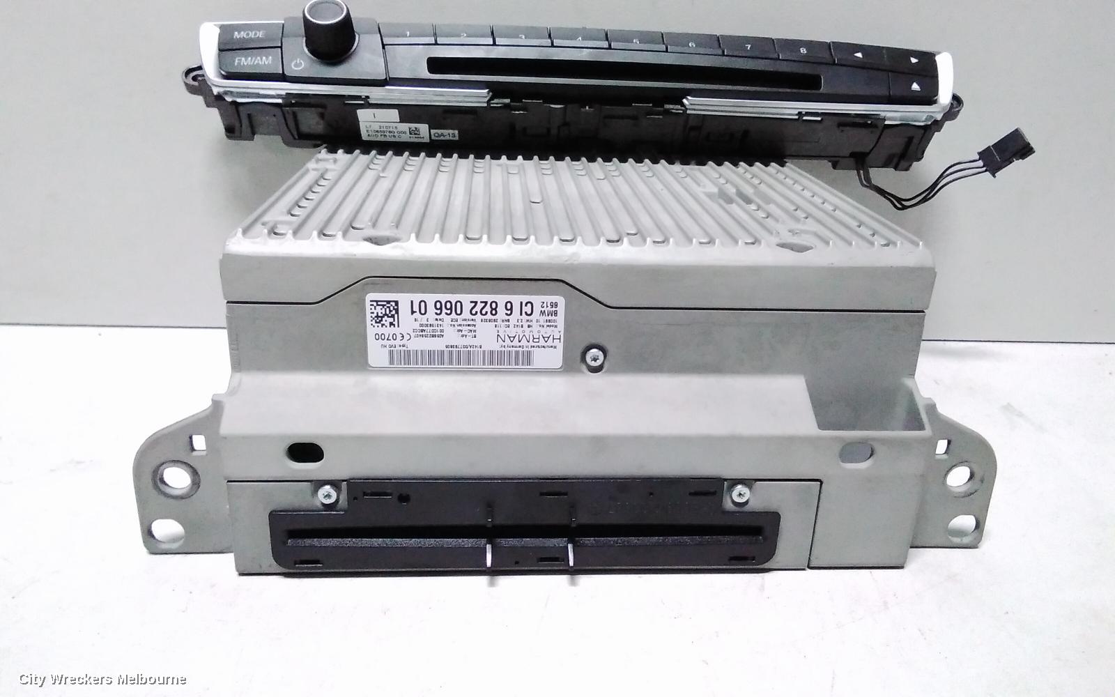 BMW 3 SERIES RADIO/CD/DVD/SAT/TV, DASH RADIO CONTROL PANEL/CONTROL UNIT, W/ CHROME TYPE, F30/F31, SEDAN/WAGON, 11/2011 - 05/2019