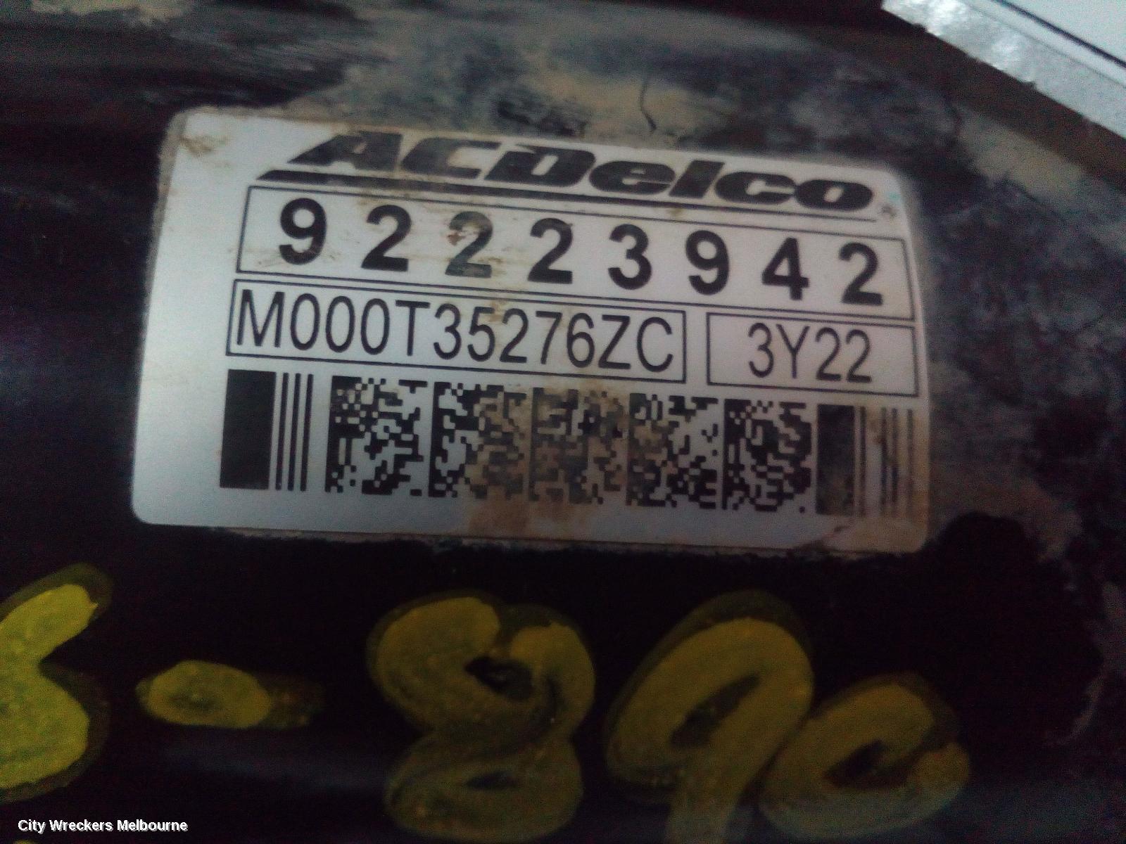 HOLDEN COMMODORE STARTER, 3.6, LFX/LWR, VF, 05/2013 - 12/2017