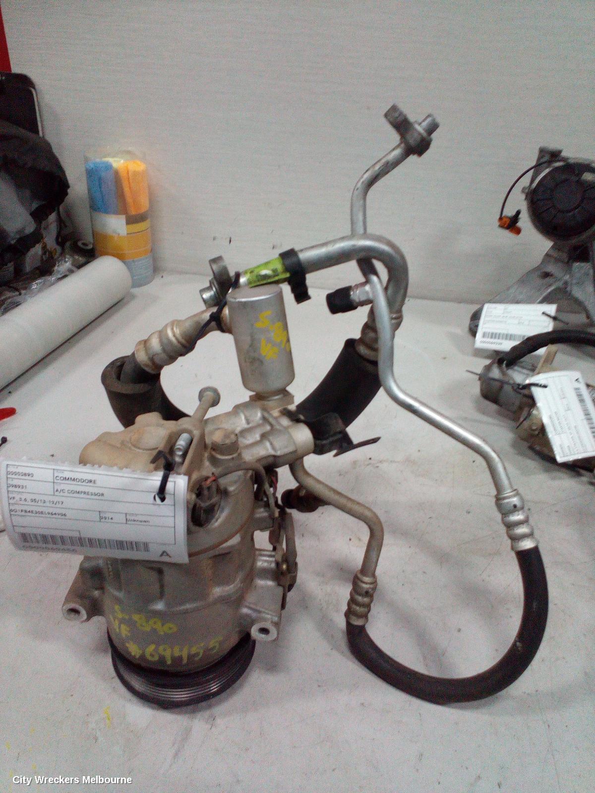 HOLDEN COMMODORE A/C COMPRESSOR, VF, 3.6, 05/2013 - 12/2017