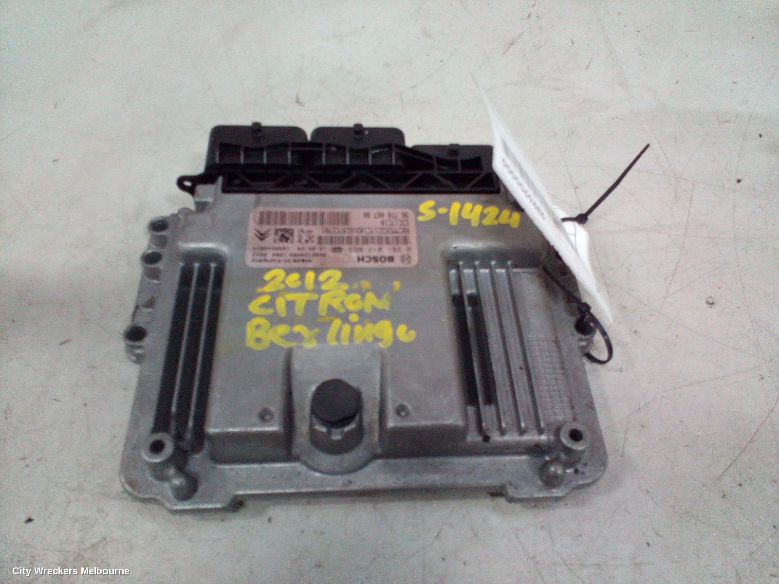 CITROEN BERLINGO ECU, ENGINE ECU, P/N 0281017863, ECU ONLY, B9C, 03/2009 - 12/2018