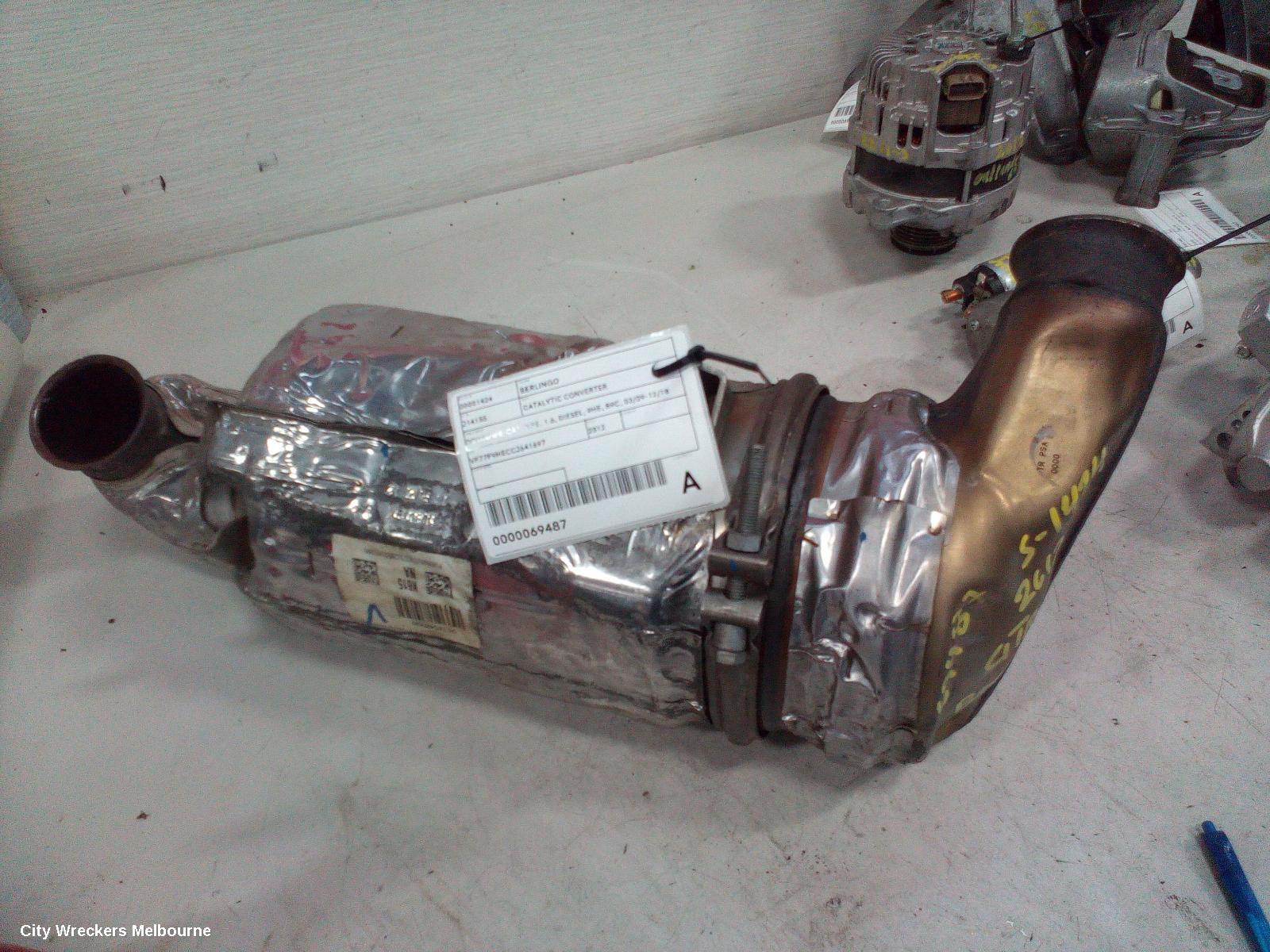 CITROEN BERLINGO CATALYTIC CONVERTER, DOWNPIPE-CAT TYPE, 1.6, DIESEL, 9HE, B9C, 03/2009 - 12/2018