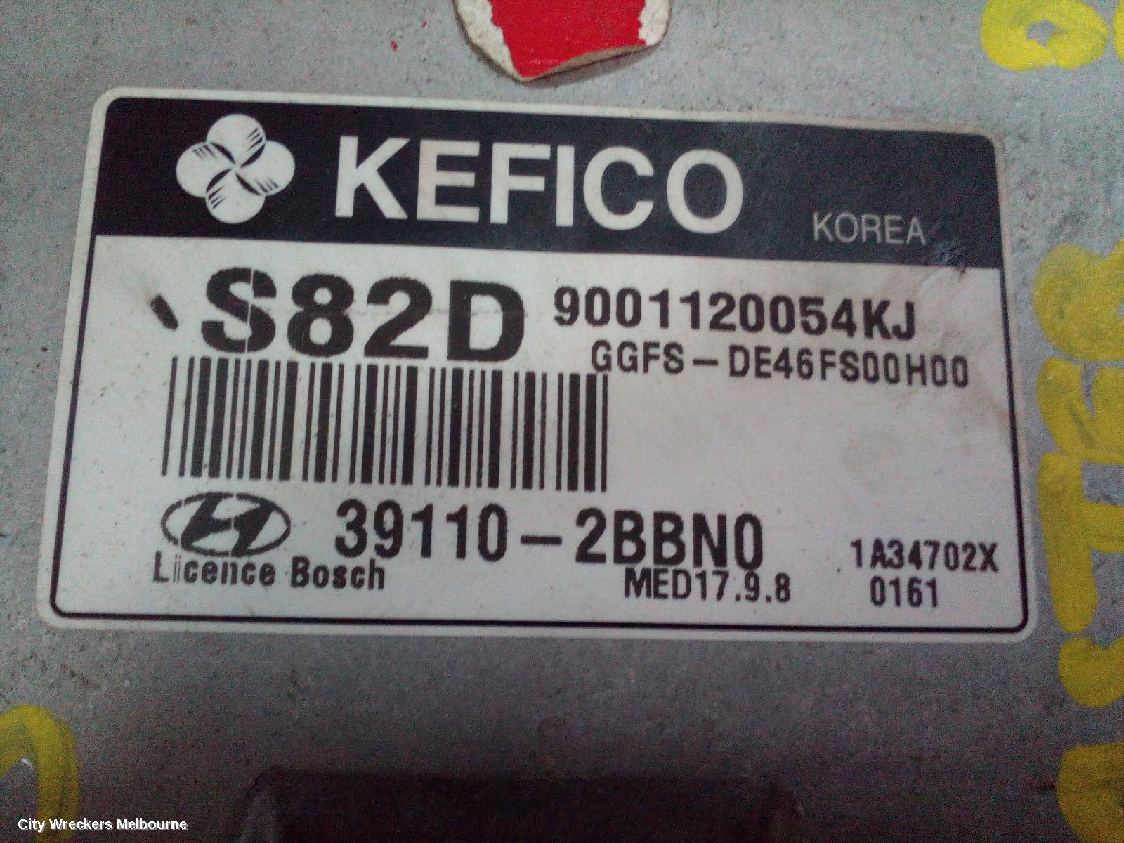 HYUNDAI VELOSTER ECU, ENGINE ECU, NON TURBO, AUTO T/M, P/N 391102BBN0, SEC SET (ECU/IMM/READER/KEY), FS, 12/2011 - 02/2018