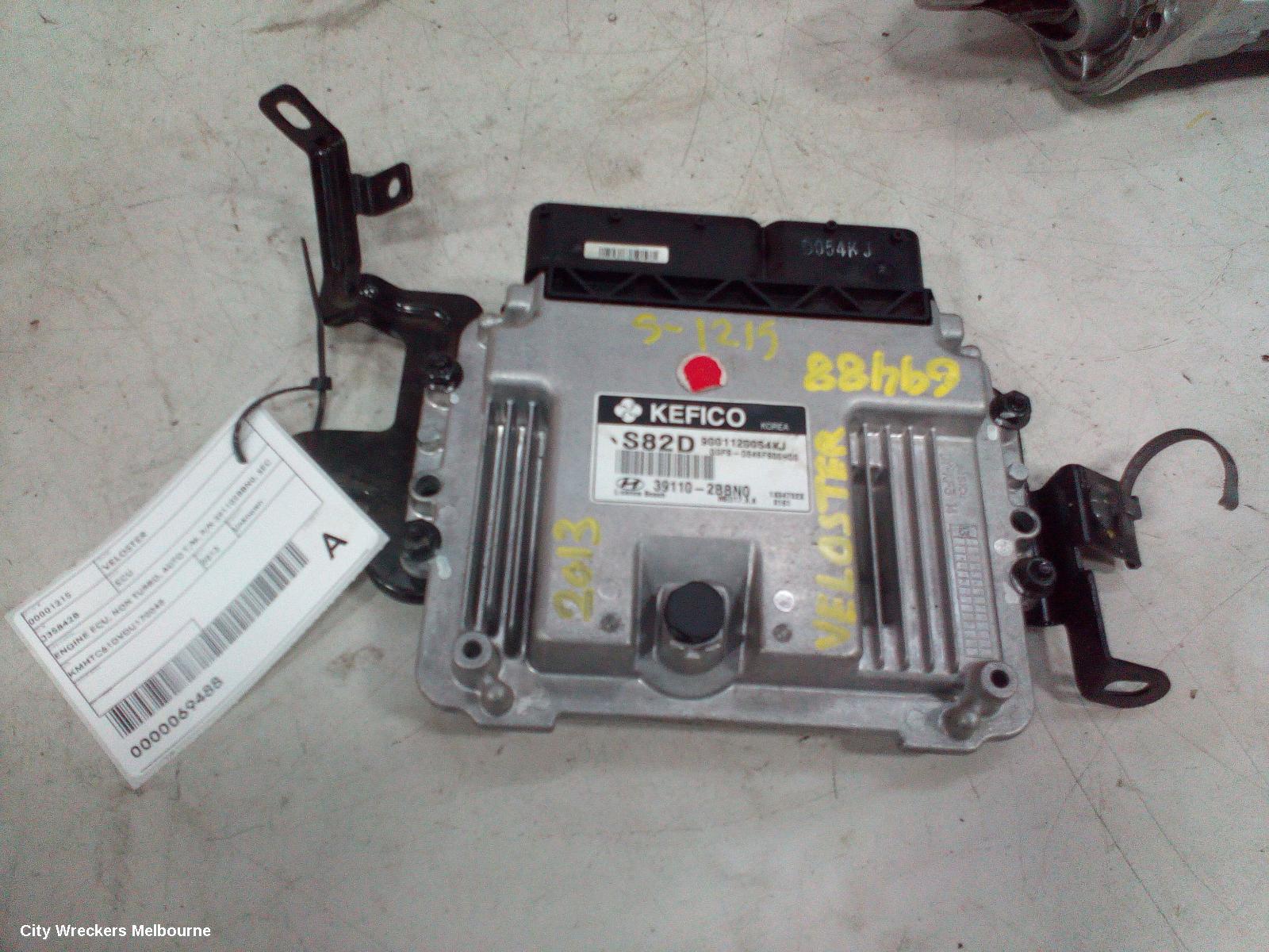 HYUNDAI VELOSTER ECU, ENGINE ECU, NON TURBO, AUTO T/M, P/N 391102BBN0, SEC SET (ECU/IMM/READER/KEY), FS, 12/2011 - 02/2018