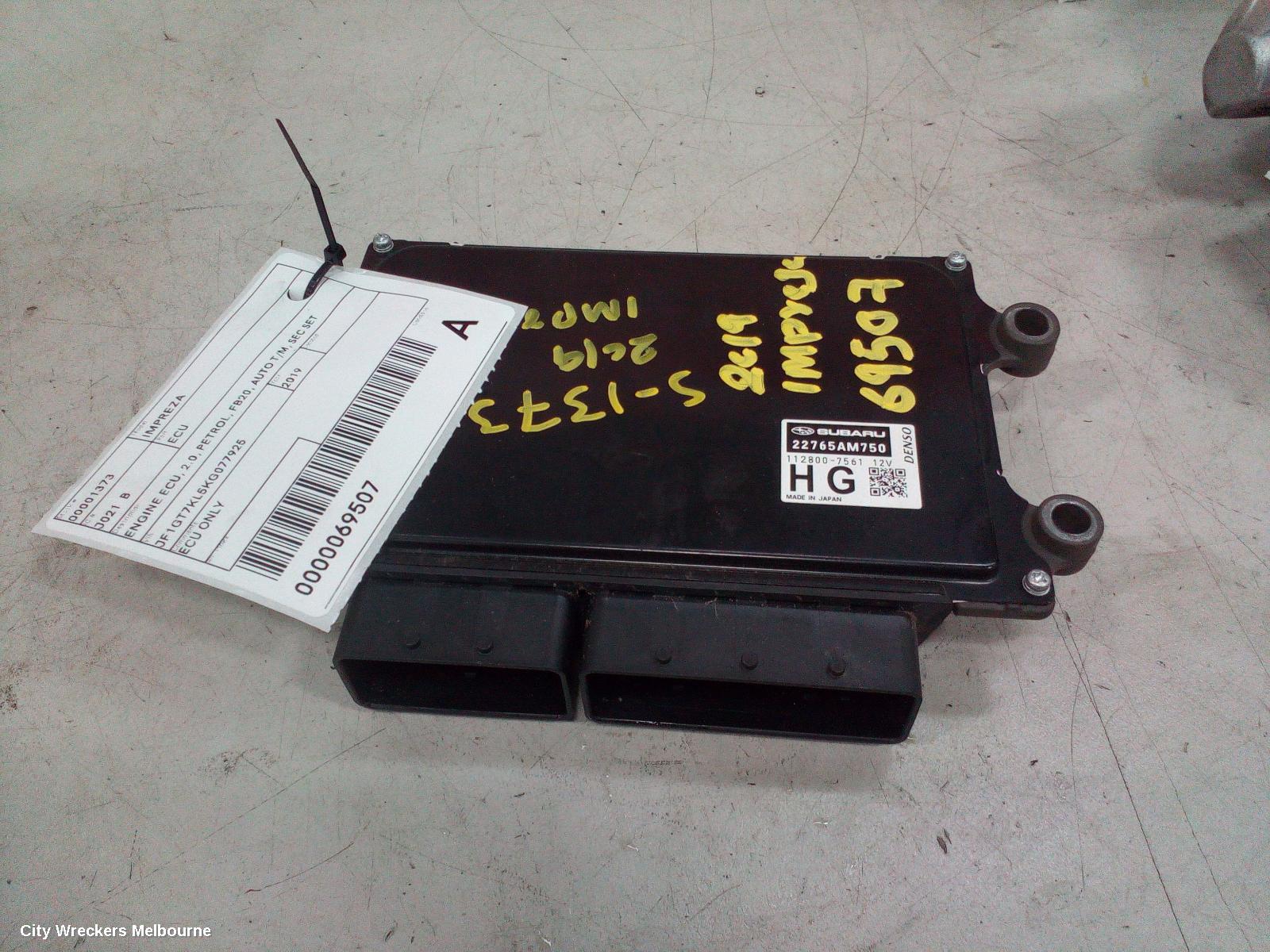 SUBARU IMPREZA ECU, ENGINE ECU, 2.0, PETROL, FB20, AUTO T/M, SEC SET (ECU/IMM/READER/KEY), G5, 11/2016 ONWARDS