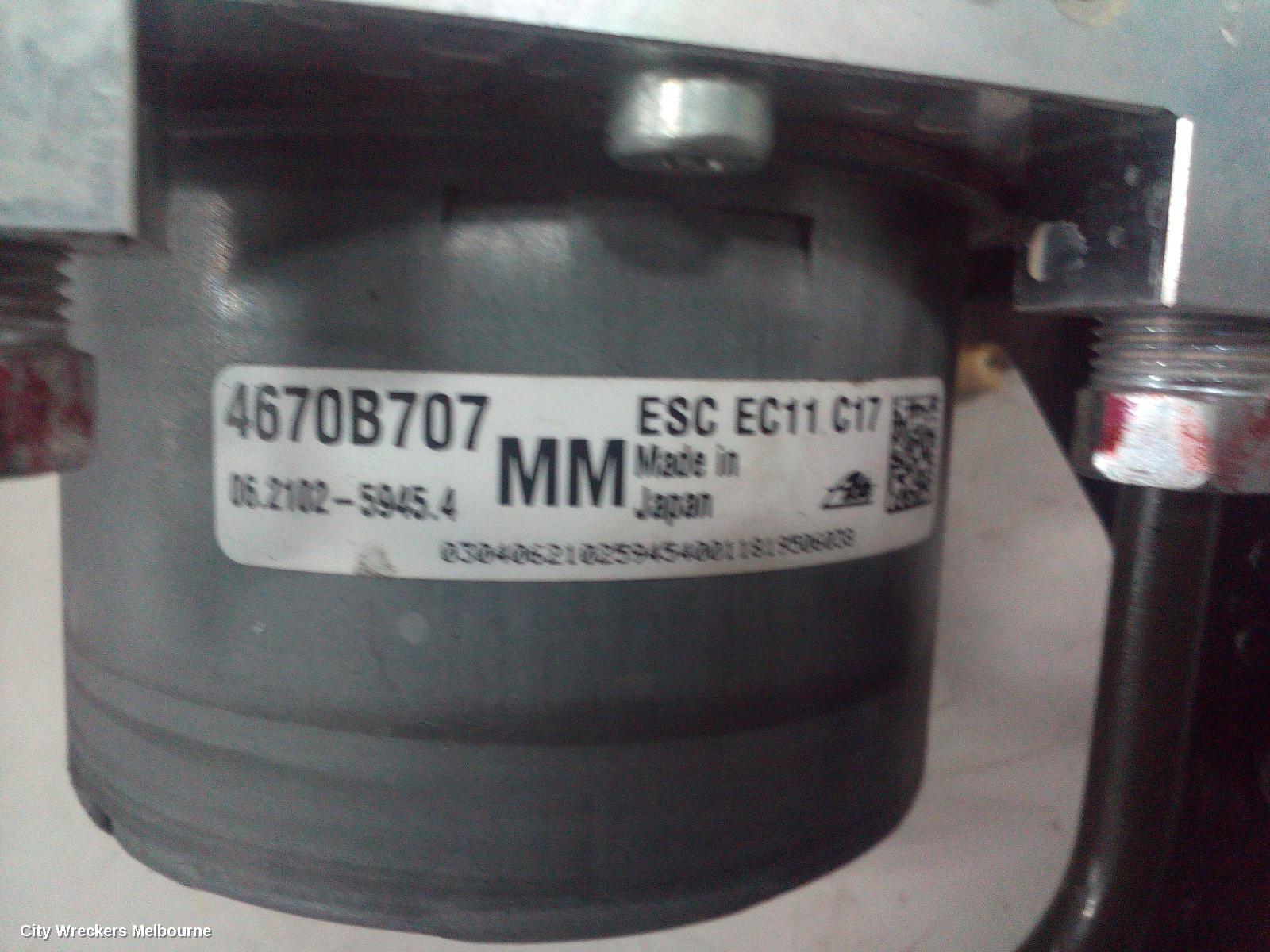MITSUBISHI ASX ABS PUMP/MODULATOR, XA-XC, P/N 4670B707, 07/2010 ONWARDS