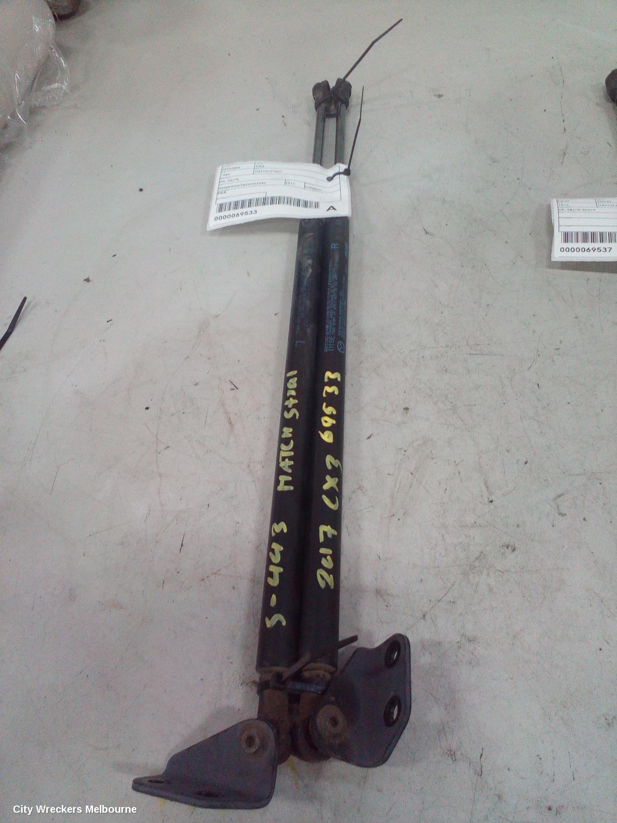 MAZDA CX3 HATCH STRUT, DK, PAIR, 03/2015 ONWARDS