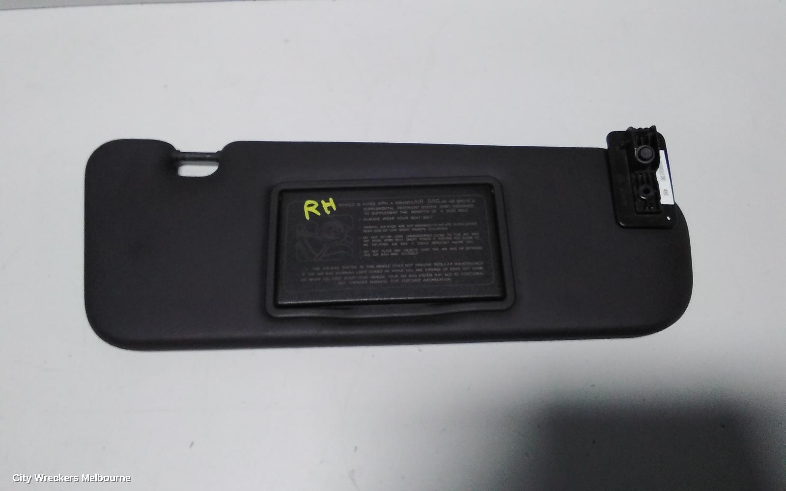 HOLDEN COMMODORE SUNVISOR, VE, RH SIDE, DARK GREY, 08/2006 - 04/2013