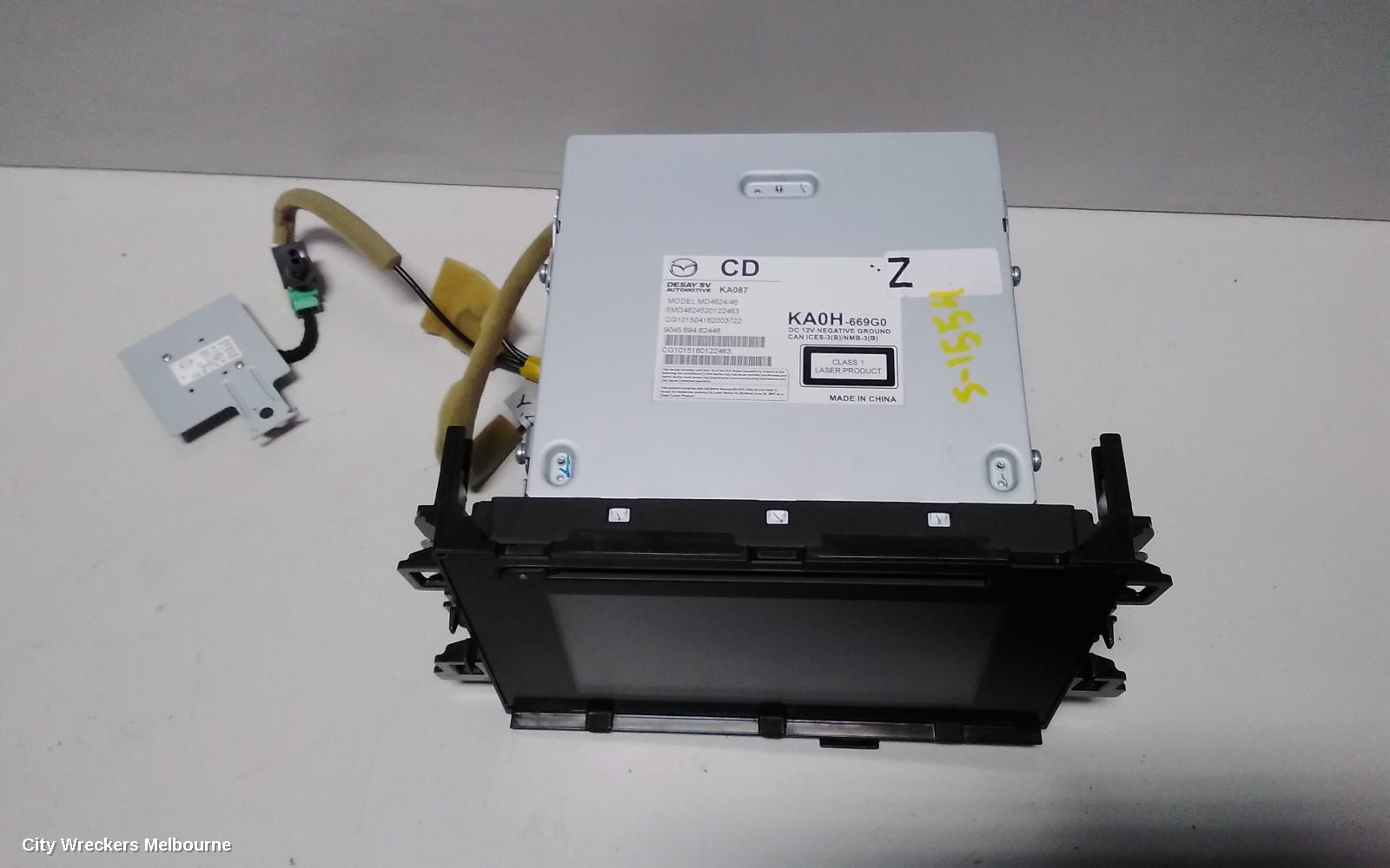 MAZDA CX5 RADIO/CD/DVD/SAT/TV, TOUCH SCREEN, 7IN, KE, 01/2015 - 12/2016