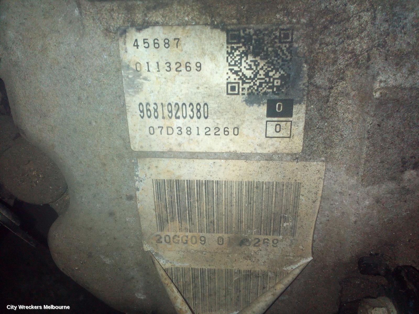 PEUGEOT 407 TRANS/GEARBOX, AUTO, DIESEL, 2.7, TURBO, 07/2006 - 06/2011