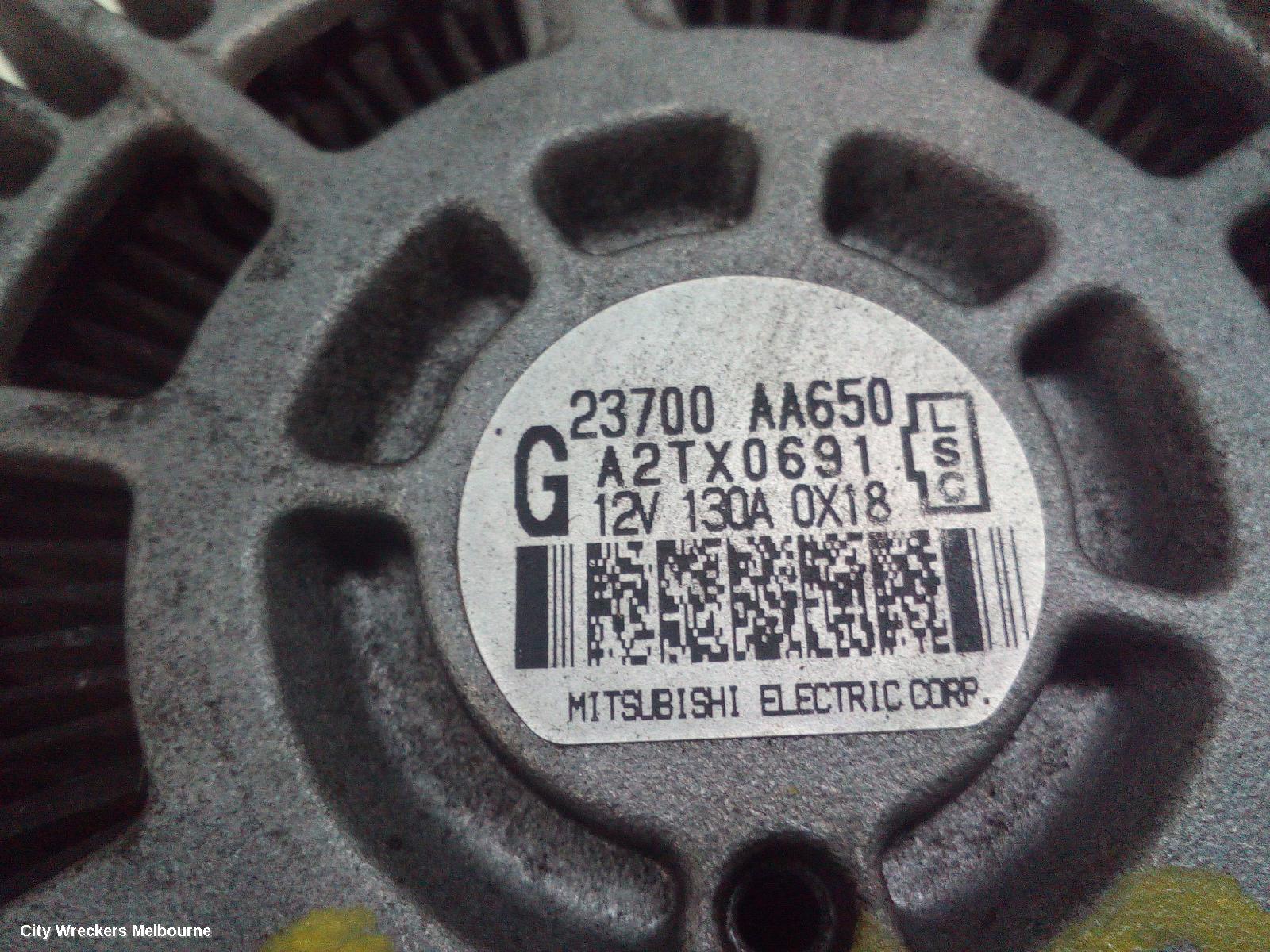 SUBARU OUTBACK ALTERNATOR, PETROL, 2.5, EJ25 (6TH VIN = 9), 5TH GEN, 09/2009 - 09/2012