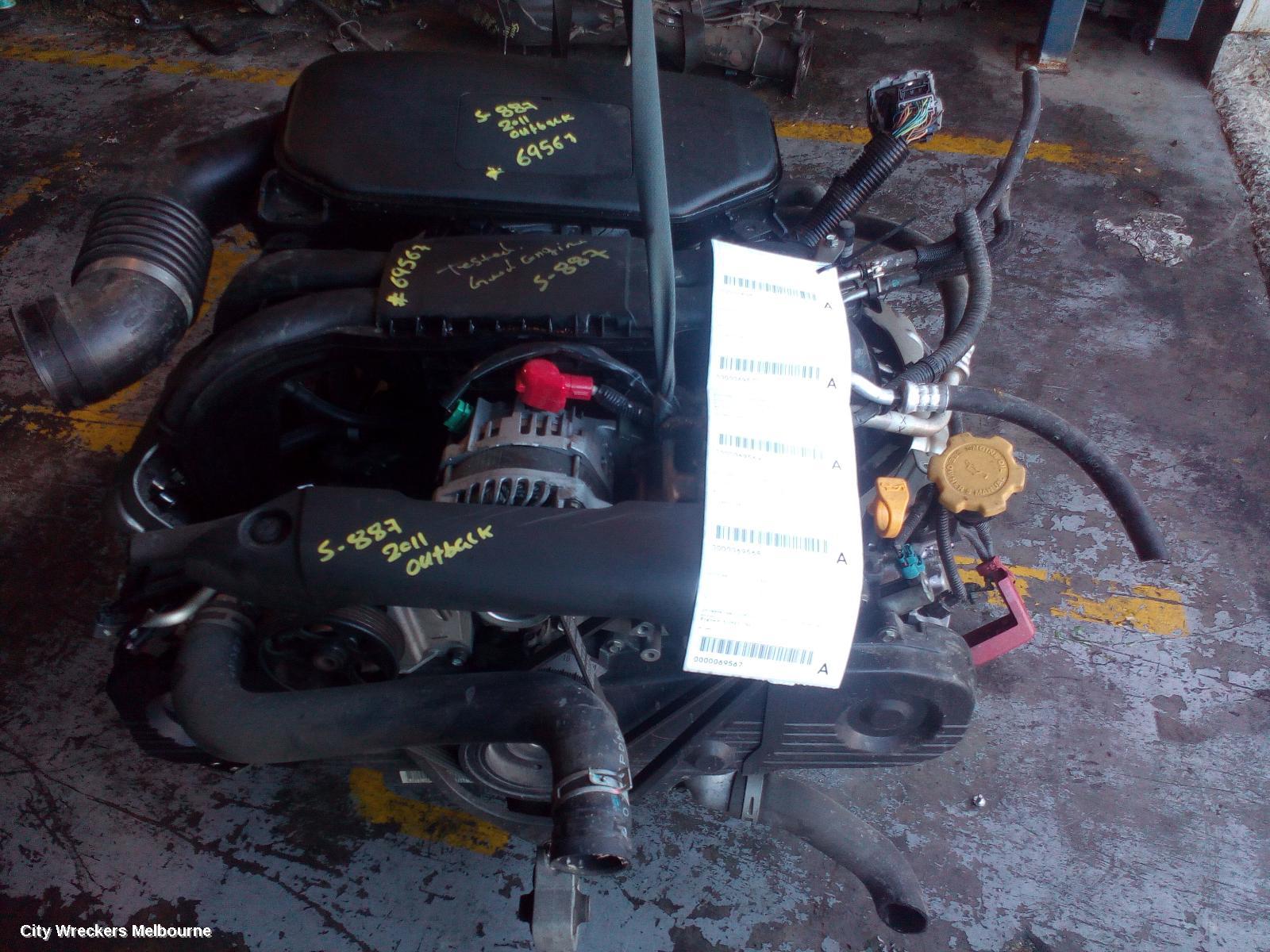 SUBARU OUTBACK ALTERNATOR, PETROL, 2.5, EJ25 (6TH VIN = 9), 5TH GEN, 09/2009 - 09/2012