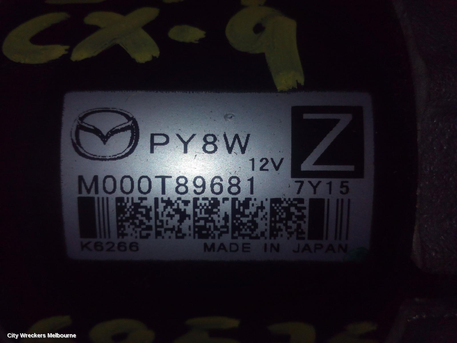 MAZDA CX9 STARTER, PETROL, 2.5, TURBO, TC, 07/2016 ONWARDS