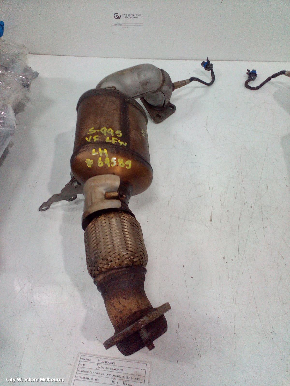 HOLDEN COMMODORE CATALYTIC CONVERTER, MANIFOLD-CAT TYPE, 3.0, LFW, LH SIDE, VF, 05/2013 - 12/2017