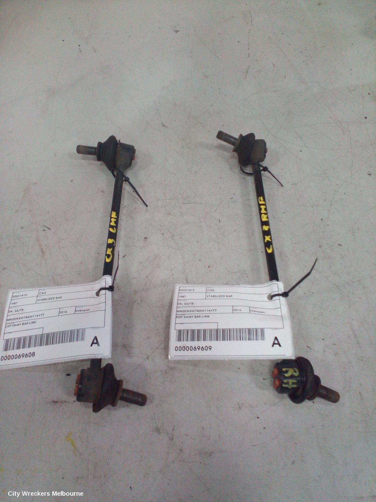 MAZDA CX3 STABILISER BAR, DK, 03/2015 ONWARDS