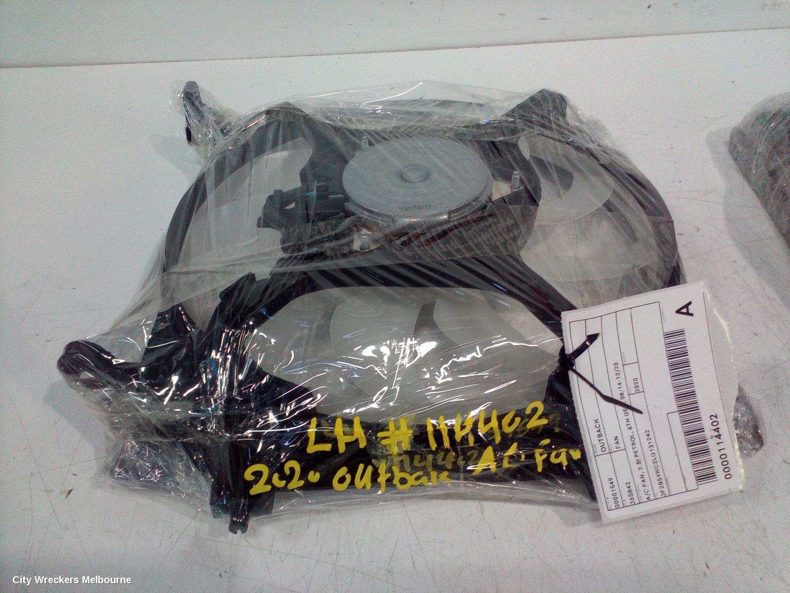 SUBARU OUTBACK FAN, A/C FAN, 2.5, PETROL, 6TH GEN, 08/2014 - 12/2020
