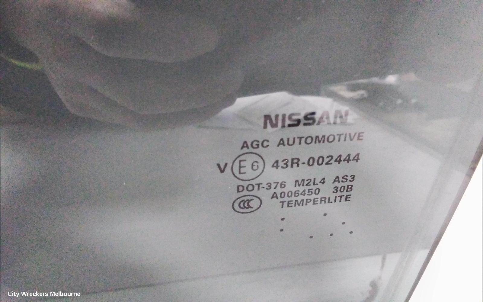 NISSAN PATHFINDER LEFT REAR DOOR WINDOW, R52, 06/2013 - 04/2021
