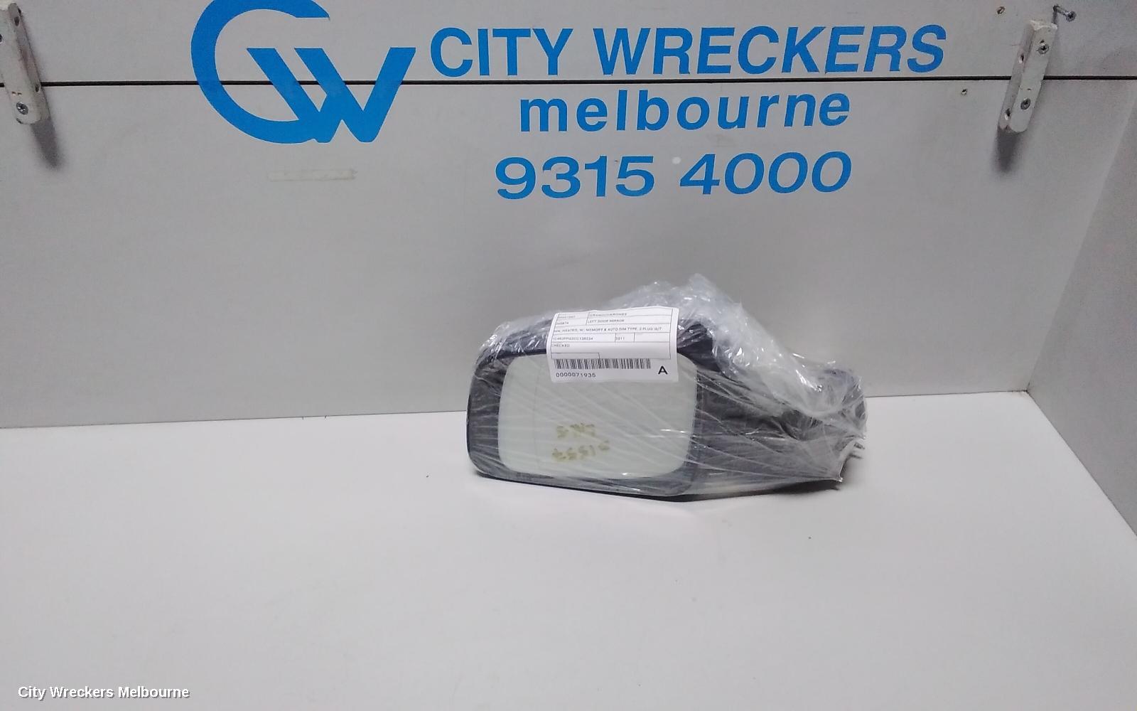 JEEP GRANDCHEROKEE LEFT DOOR MIRROR, W/ MEMORY, AUTO DIM, NON INDICATOR, NON BLIND SPOT, COLOUR CODED, WK, 10/2010 - 03/2013
