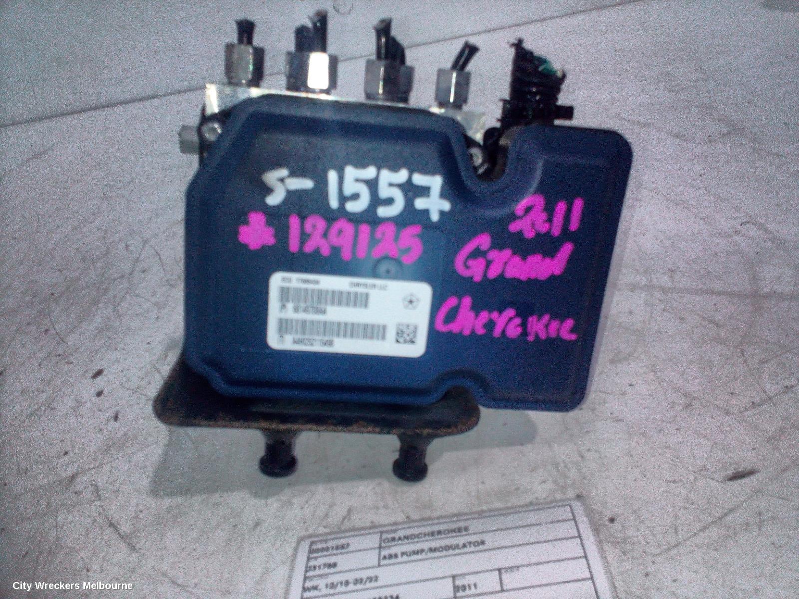 JEEP GRANDCHEROKEE ABS PUMP/MODULATOR, WK, 10/2010 - 02/2022
