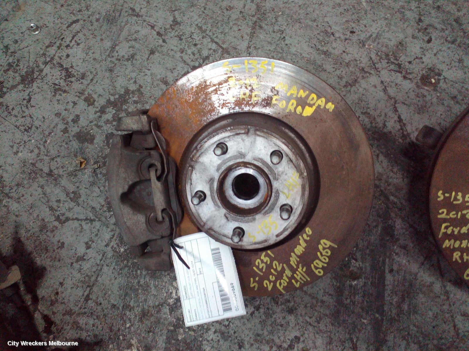 FORD MONDEO LEFT FRONT HUB ASSEMBLY, MA-MC, PETROL, NON ABS TYPE, 10/2007 - 12/2014