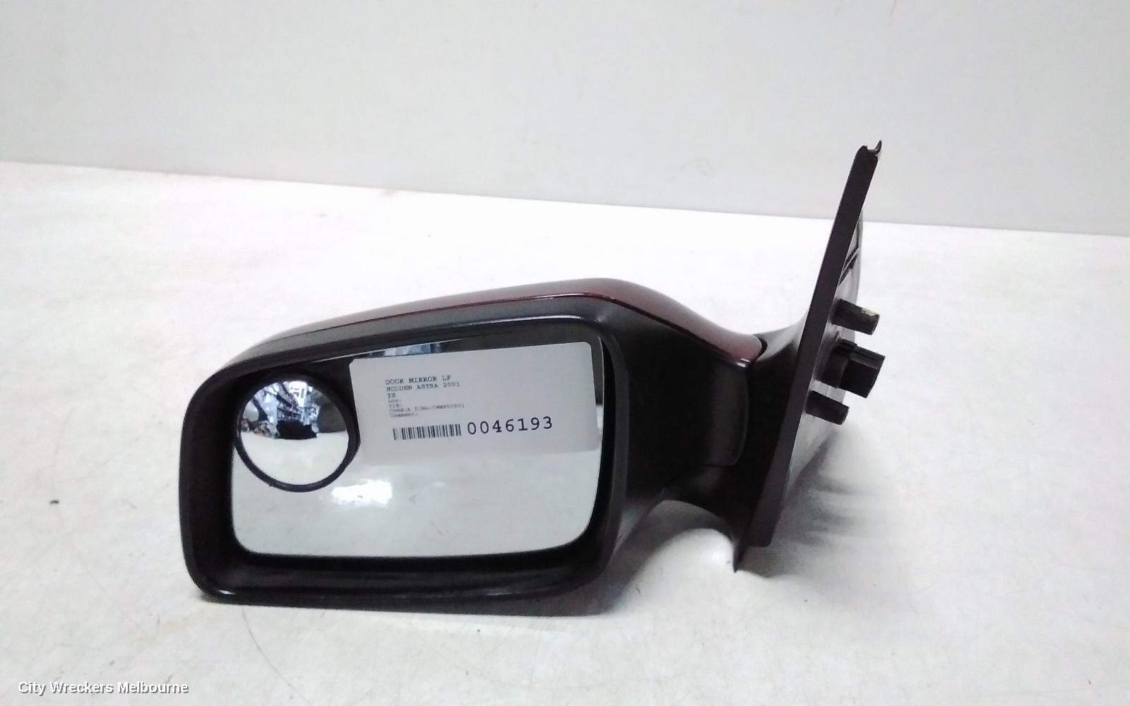 HOLDEN ASTRA LEFT DOOR MIRROR, TS, POWER, HATCH/SEDAN, PAINTED TYPE (SMOOTH FINISH), 09/1998 - 10/2006