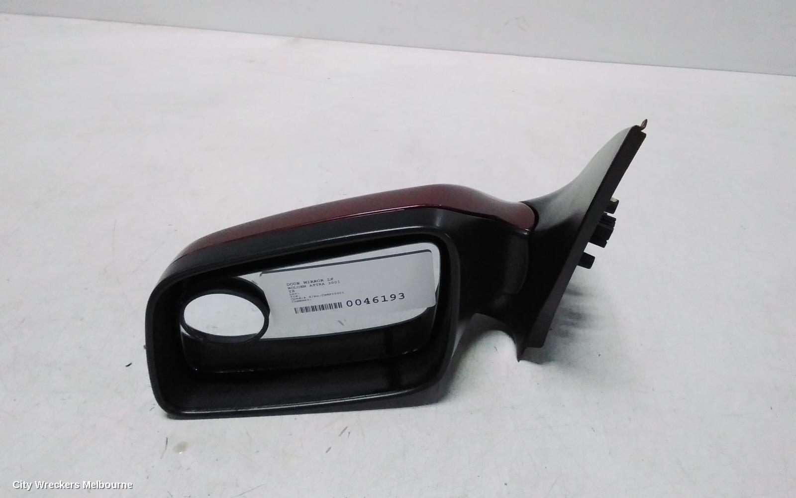 HOLDEN ASTRA LEFT DOOR MIRROR, TS, POWER, HATCH/SEDAN, PAINTED TYPE (SMOOTH FINISH), 09/1998 - 10/2006