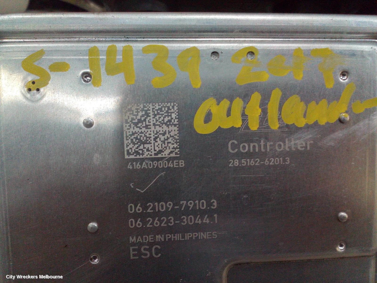 MITSUBISHI OUTLANDER ABS PUMP/MODULATOR, ZK-ZL, NON ACTIVE EMERGENCY BRAKING TYPE, P/N 4670B374, 04/2015 ONWARDS