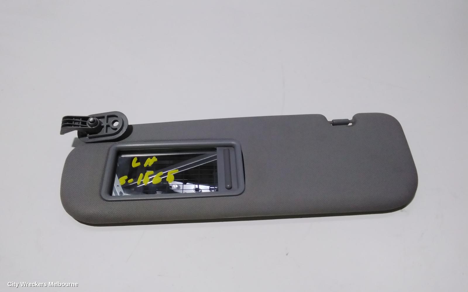 HYUNDAI VELOSTER SUNVISOR, FS, LH SIDE, GREY, W/ MIRROR & LAMP TYPE, 12/2011 - 02/2018