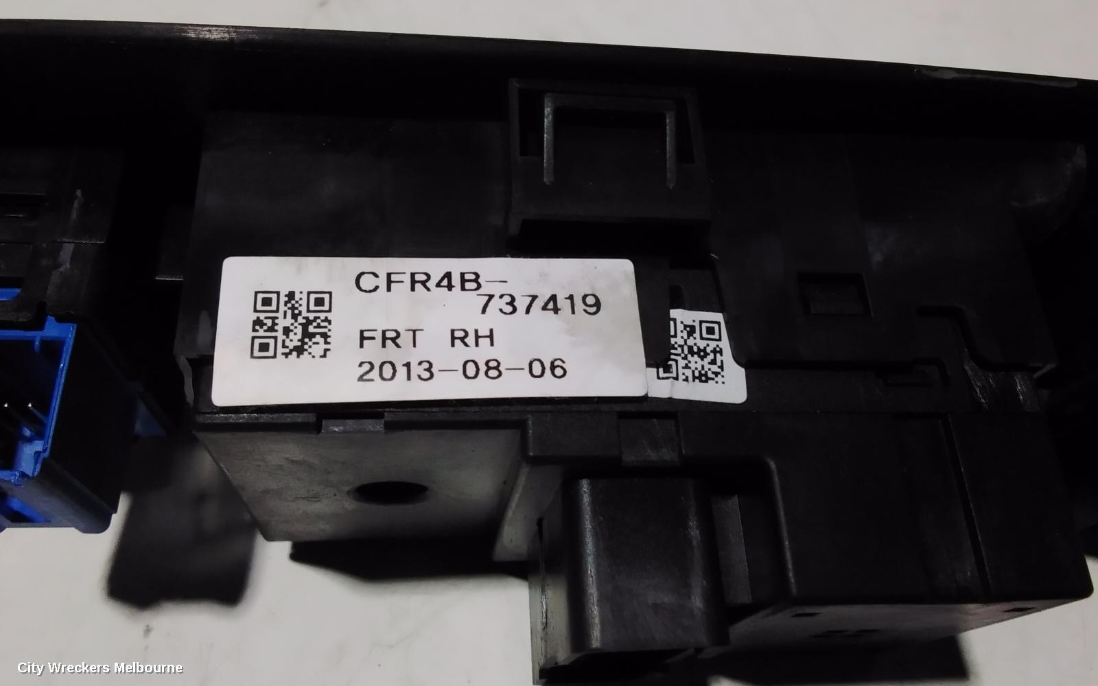 HOLDEN TRAX PWR DR WIND SWITCH, RH FRONT (MASTER SWITCH), RECTANGLE STYLE PLUG, TJ SERIES, 08/2013 - 08/2016