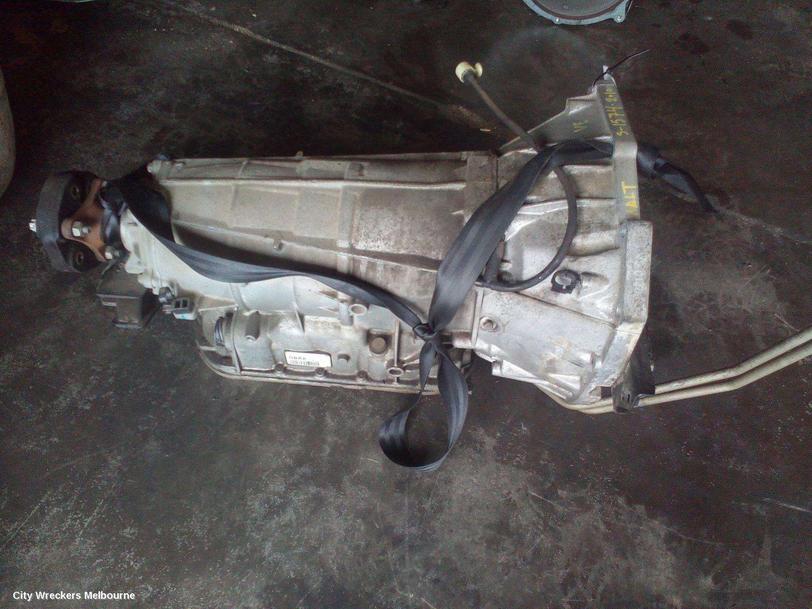 HOLDEN COMMODORE TRANS/GEARBOX, AUTO, 3.6, LLT ENG, MYB, 1BWA TAG, VE, 08/2009 - 04/2013