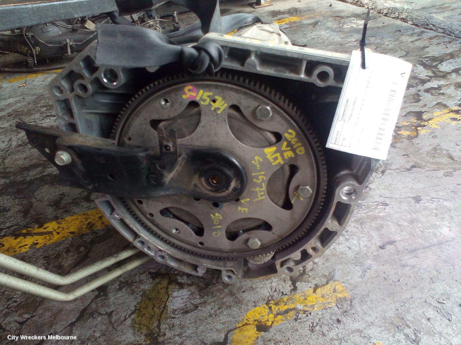 HOLDEN COMMODORE TRANS/GEARBOX, AUTO, 3.6, LLT ENG, MYB, 1BWA TAG, VE, 08/2009 - 04/2013
