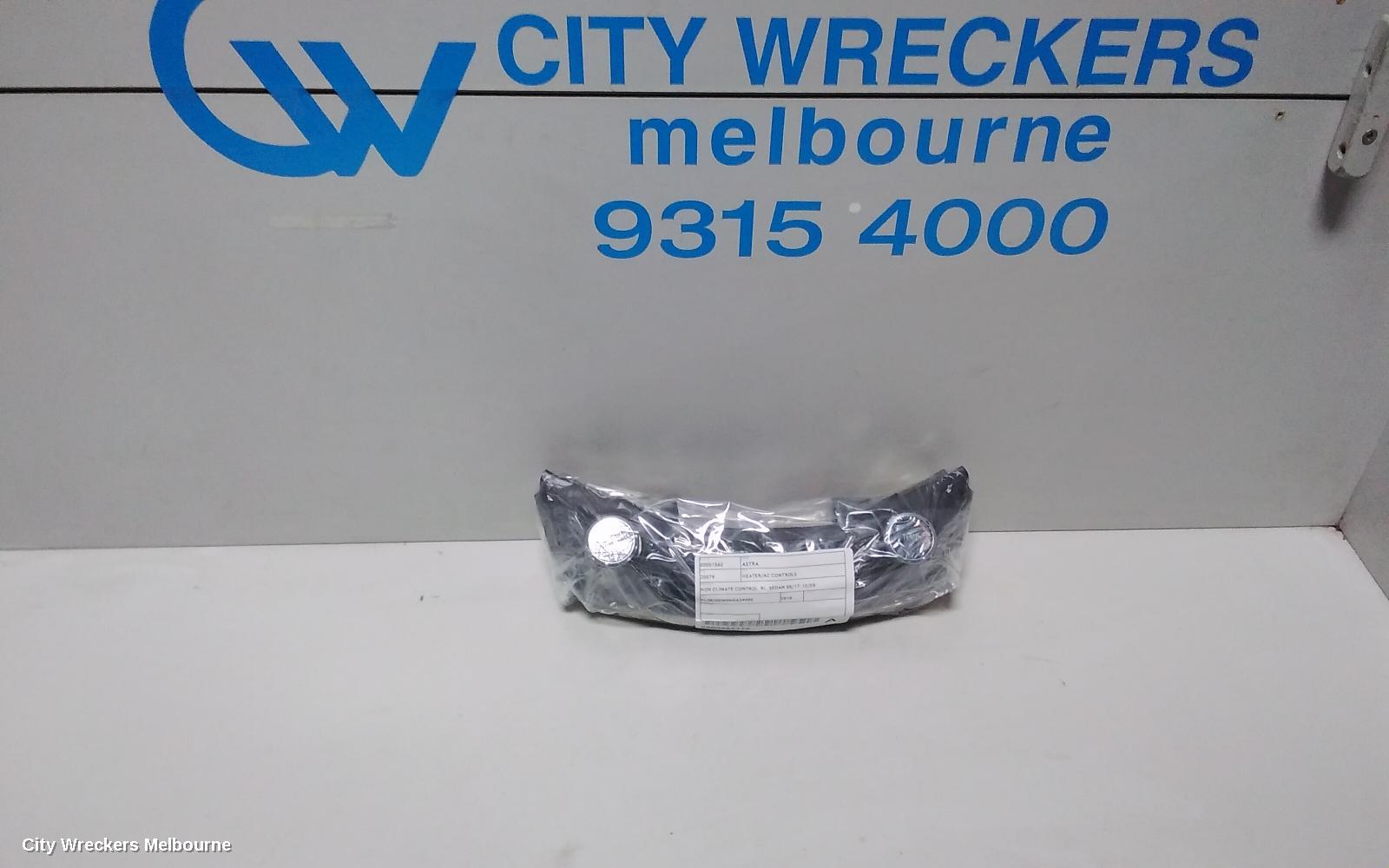 HOLDEN ASTRA HEATER/AC CONTROLS, NON CLIMATE CONTROL, BL, SEDAN 05/2017 - 12/2020