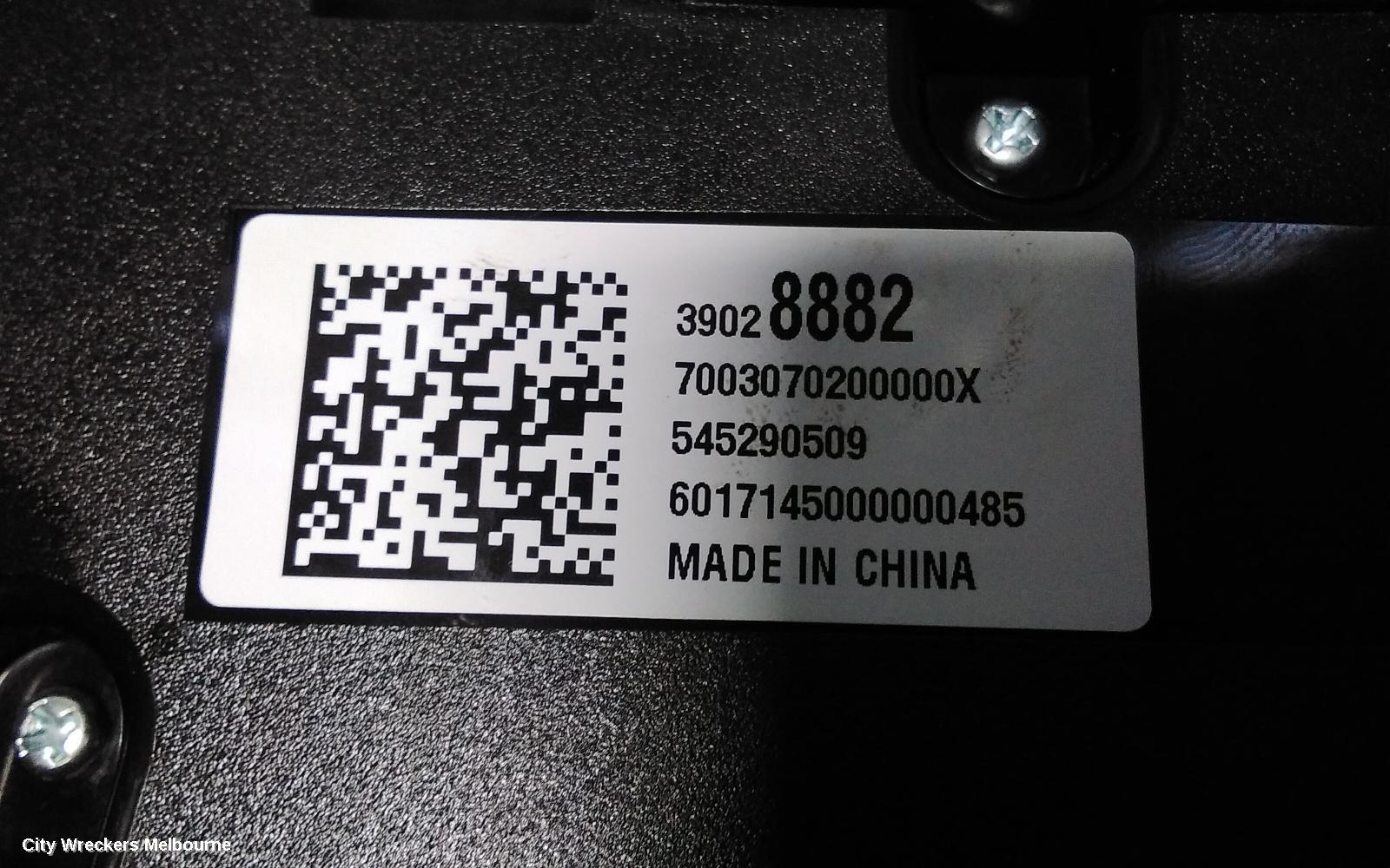 HOLDEN ASTRA HEATER/AC CONTROLS, NON CLIMATE CONTROL, BL, SEDAN 05/2017 - 12/2020