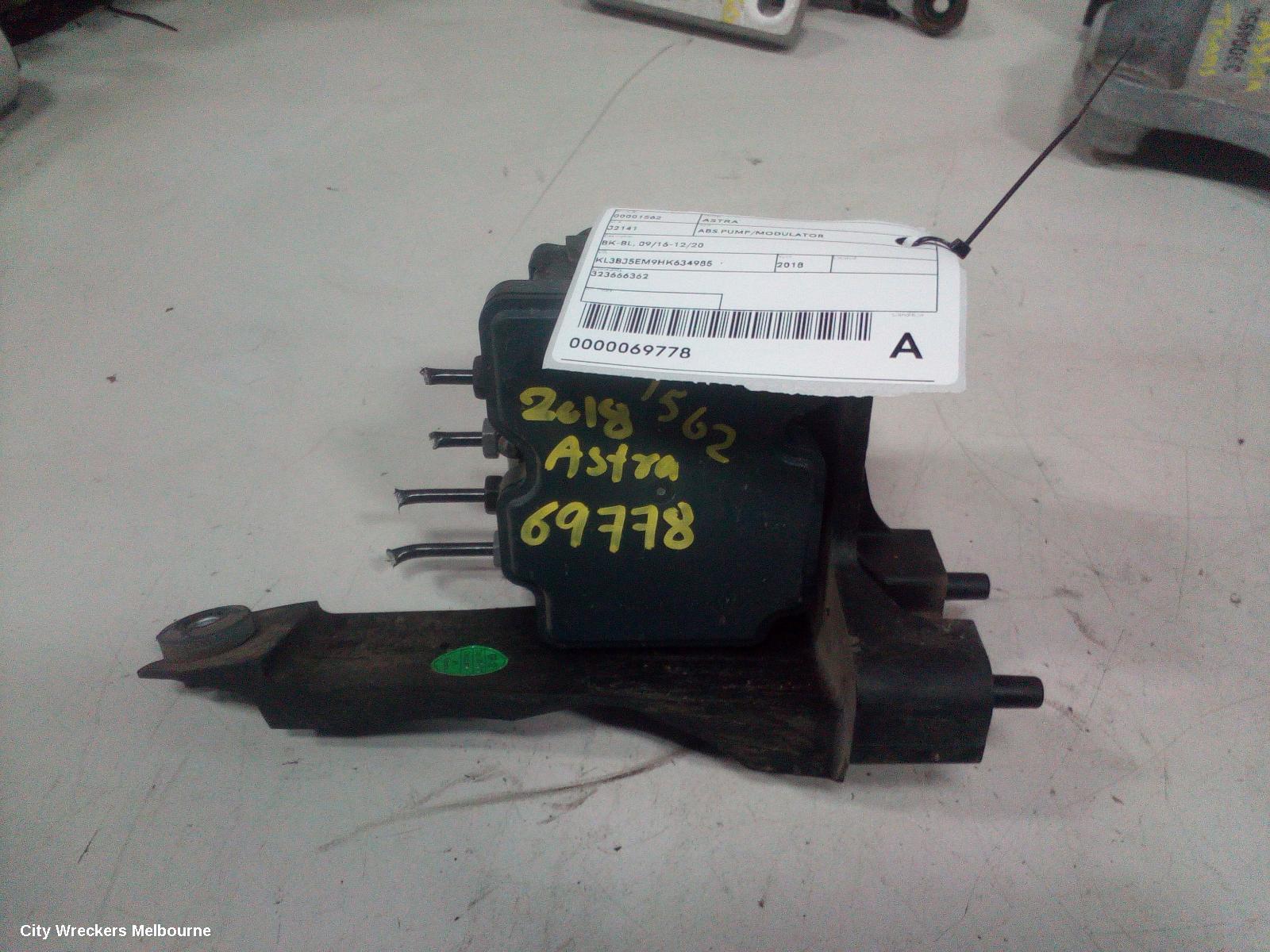 HOLDEN ASTRA ABS PUMP/MODULATOR, BK-BL, 09/2016 - 12/2020