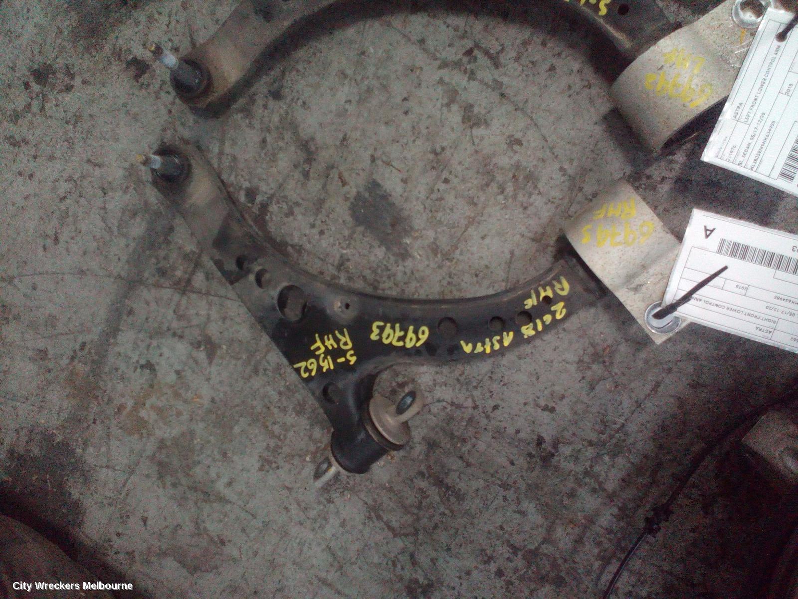 HOLDEN ASTRA RIGHT FRONT LOWER CONTROL ARM, BL, SEDAN, 05/2017 - 12/2020