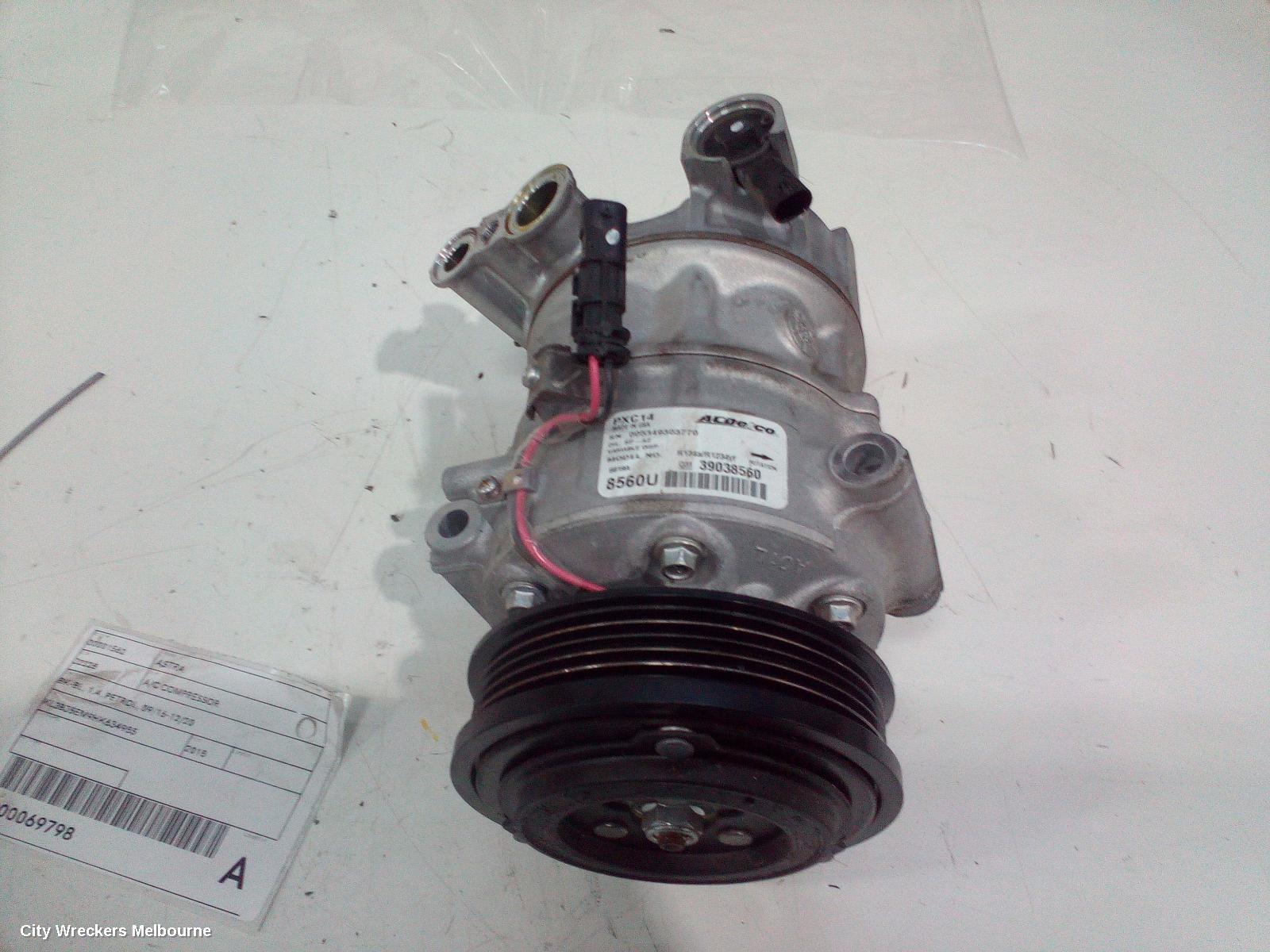HOLDEN ASTRA A/C COMPRESSOR, BK-BL, 1.4, PETROL, 09/2016 - 12/2020
