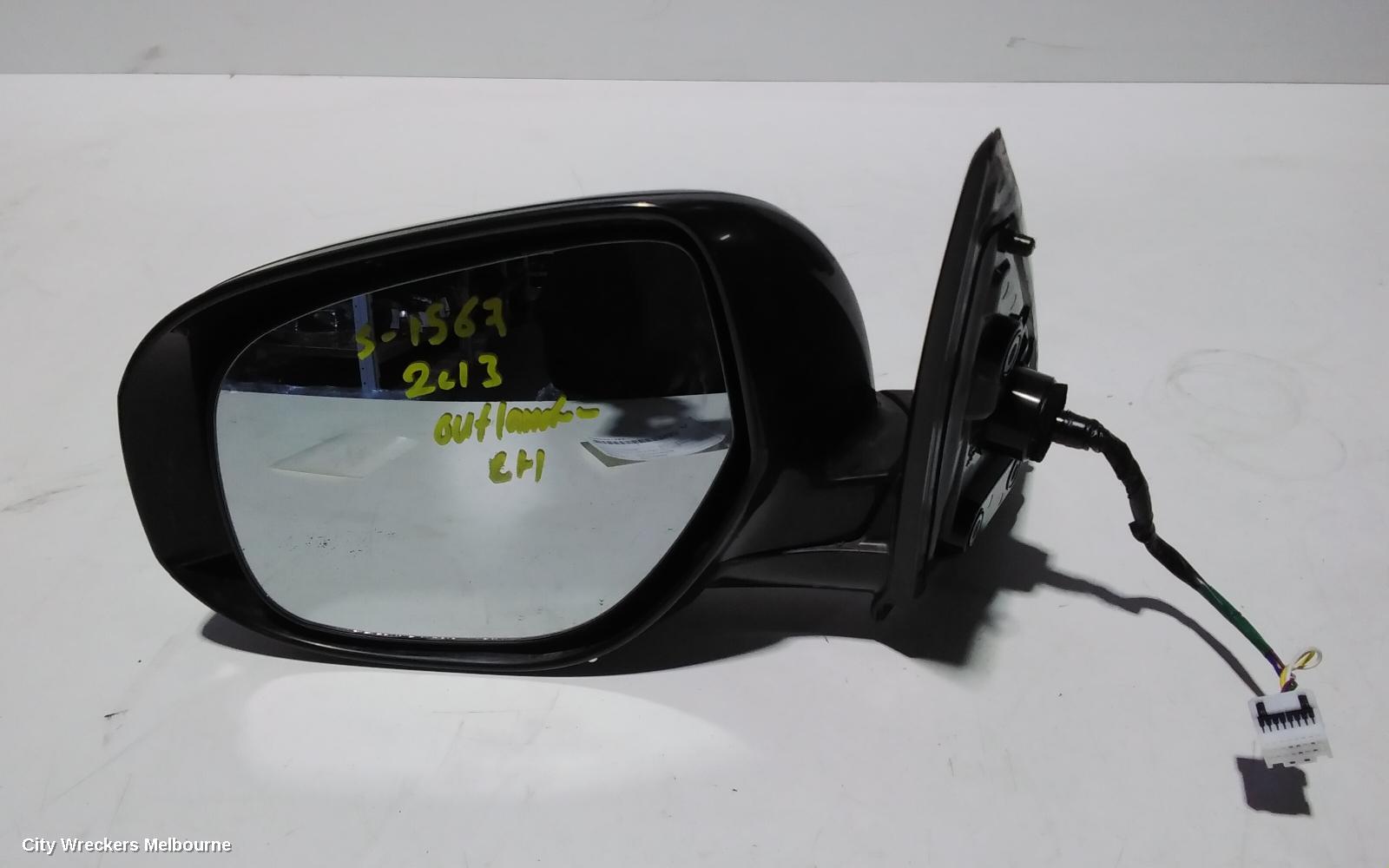 MITSUBISHI OUTLANDER LEFT DOOR MIRROR, ZJ, W/ FLASHER TYPE (5 WIRE), 10/2012 - 03/2015