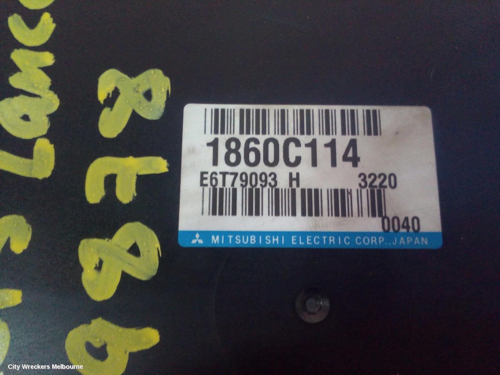 MITSUBISHI LANCER ECU, ENGINE ECU, 2.0, MANUAL T/M, ECU ONLY, P/N 1860C114, CJ, 07/2007 - 10/2015