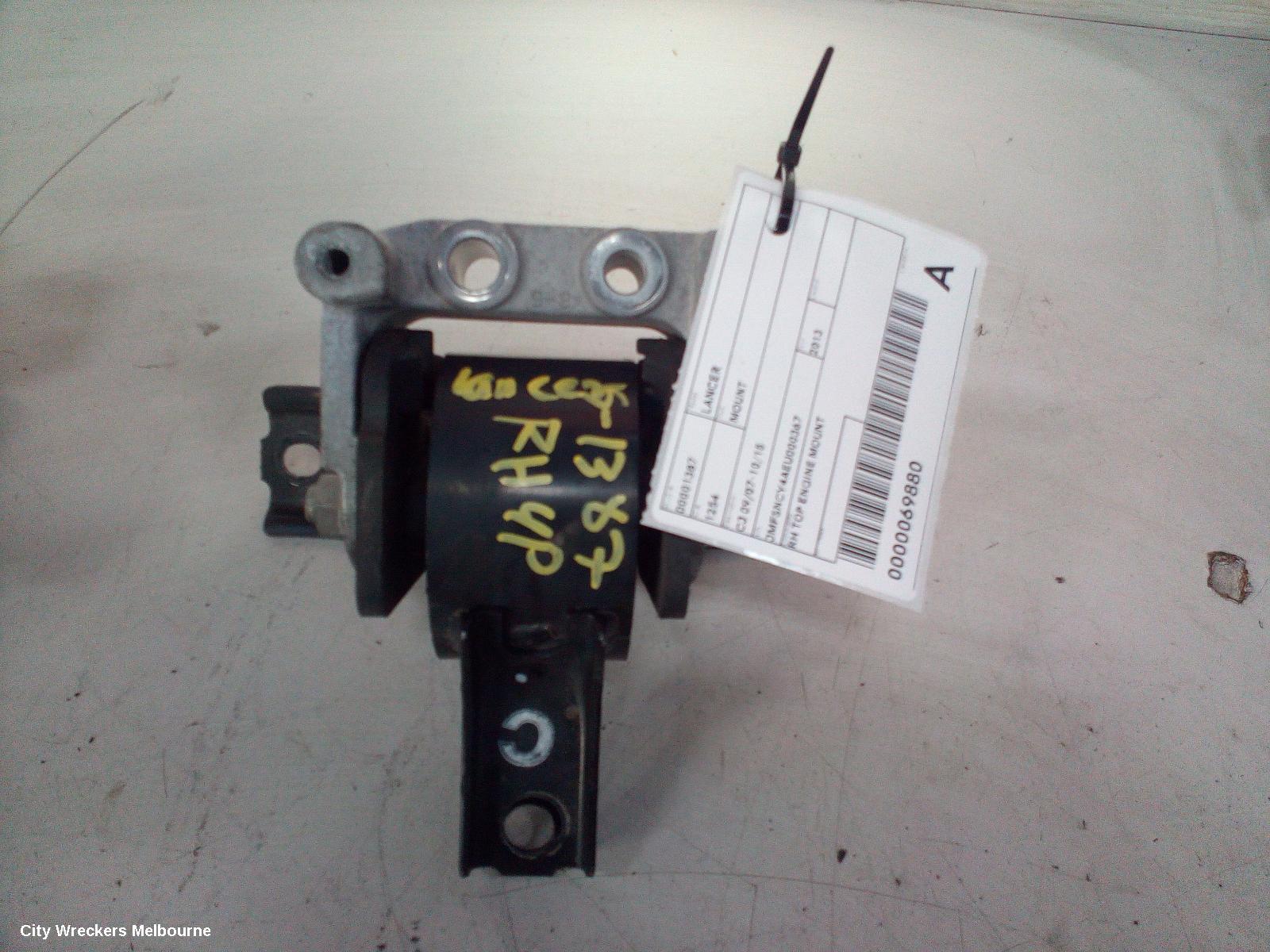 MITSUBISHI LANCER MOUNT, ENGINE MOUNT, FRONT ROLL, PETROL, 2.0, 4B11, 2WD, CJ-CF, 07/2007 - 12/2017