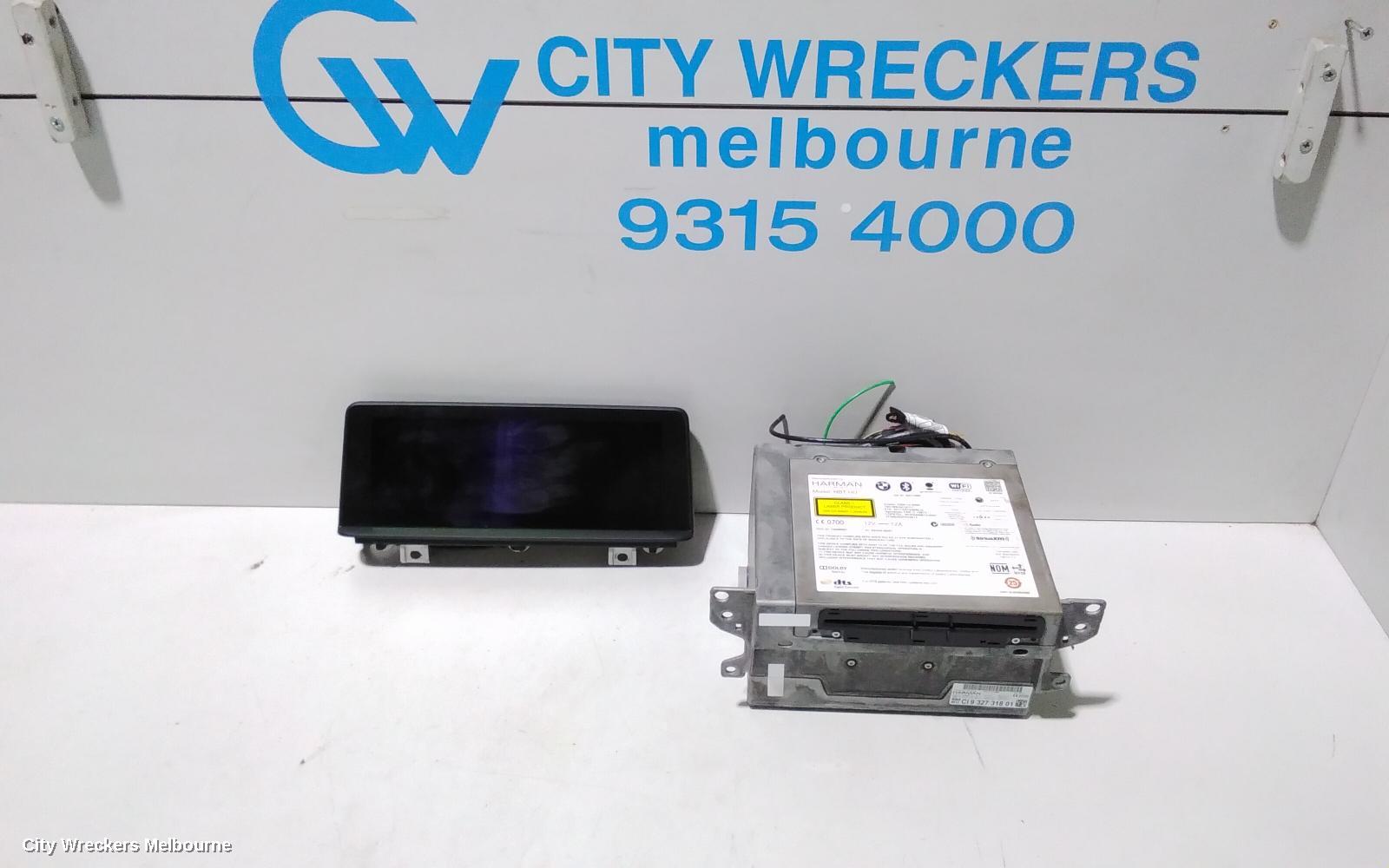 BMW 3 SERIES RADIO/CD/DVD/SAT/TV, DISPLAY UNIT, 6.5IN, P/N 65509252003, F30, SEDAN, 11/2011 - 02/2019