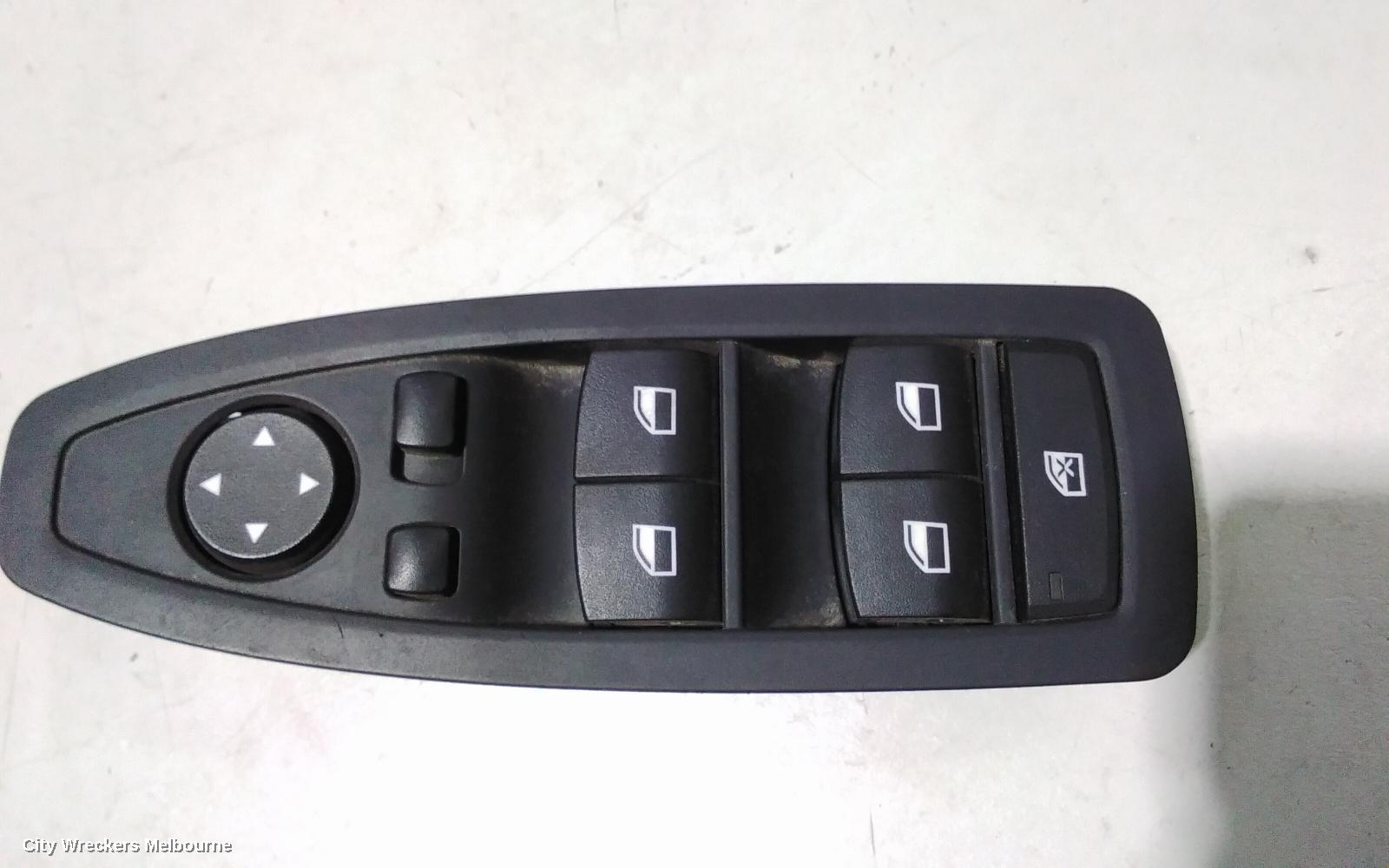 BMW 3 SERIES PWR DR WIND SWITCH, RH FRONT (MASTER SWITCH), NON FOLDING MIRROR, NON AUTO DIP, NON SUN BLIND BUTTON TYPE, F30, SEDAN, 11/2011 - 02/2019