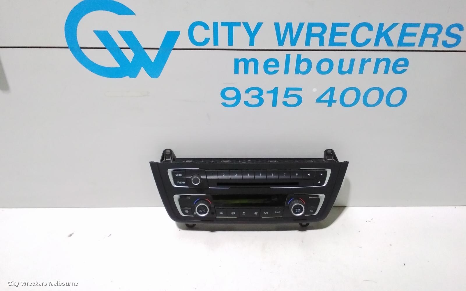 BMW 3 SERIES HEATER/AC CONTROLS, F30/F31/F34, BLACK TRIM, NON HEATED SEATS TYPE, 11/2011 - 06/2015