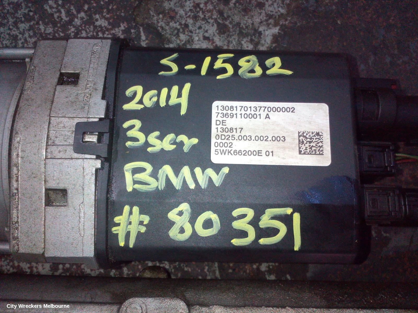 BMW 3 SERIES STEERING BOX/RACK, F30/F31, PETROL, NON VARIABLE STEERING TYPE, 11/2011 - 02/2019