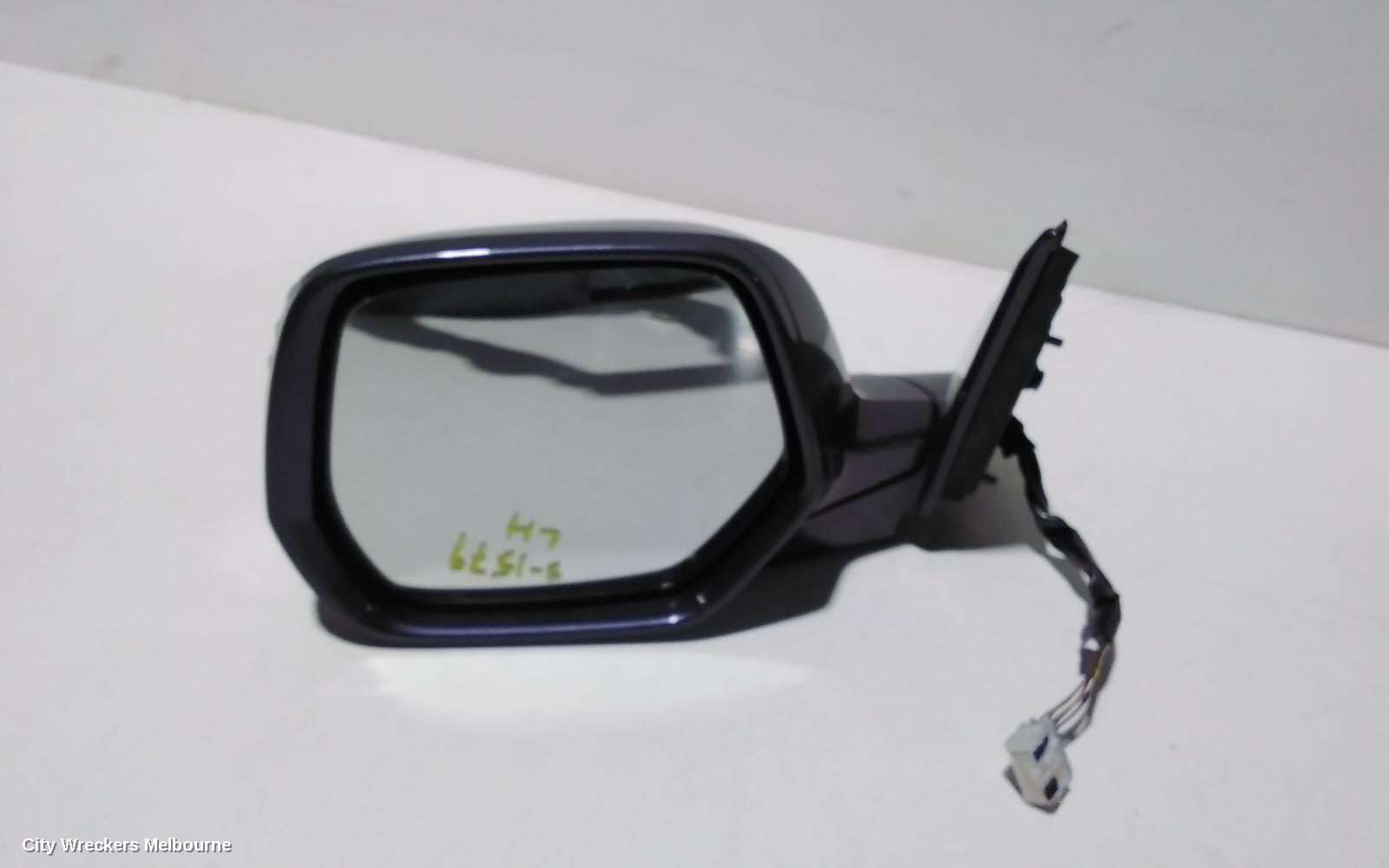 HONDA CRV LEFT DOOR MIRROR, RE, ELECT ADJ, POWER FOLD, COLOUR CODED, 03/2007 - 10/2012